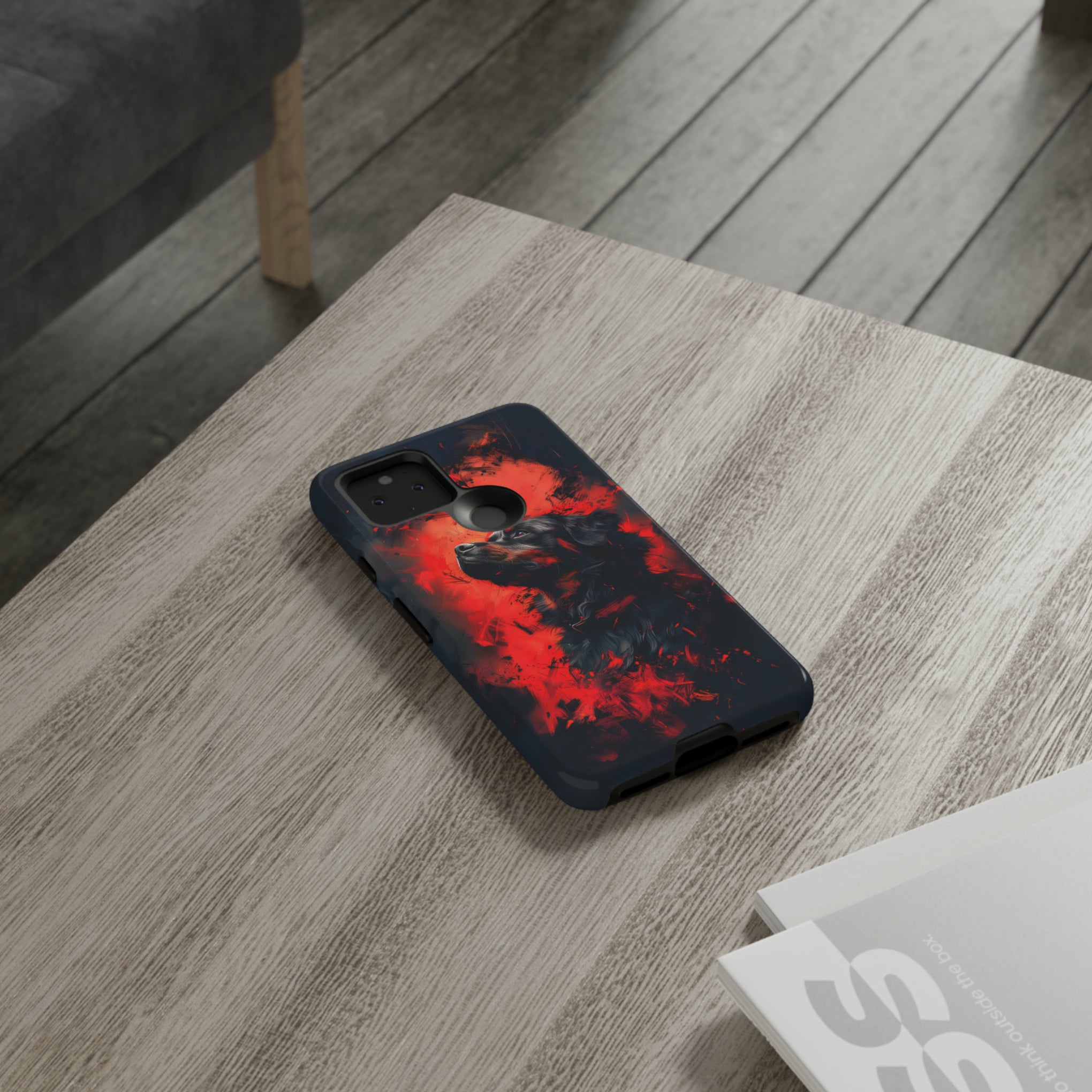 Unleash Your Device's Style with our Striking Black and Red Tough Phone Cases