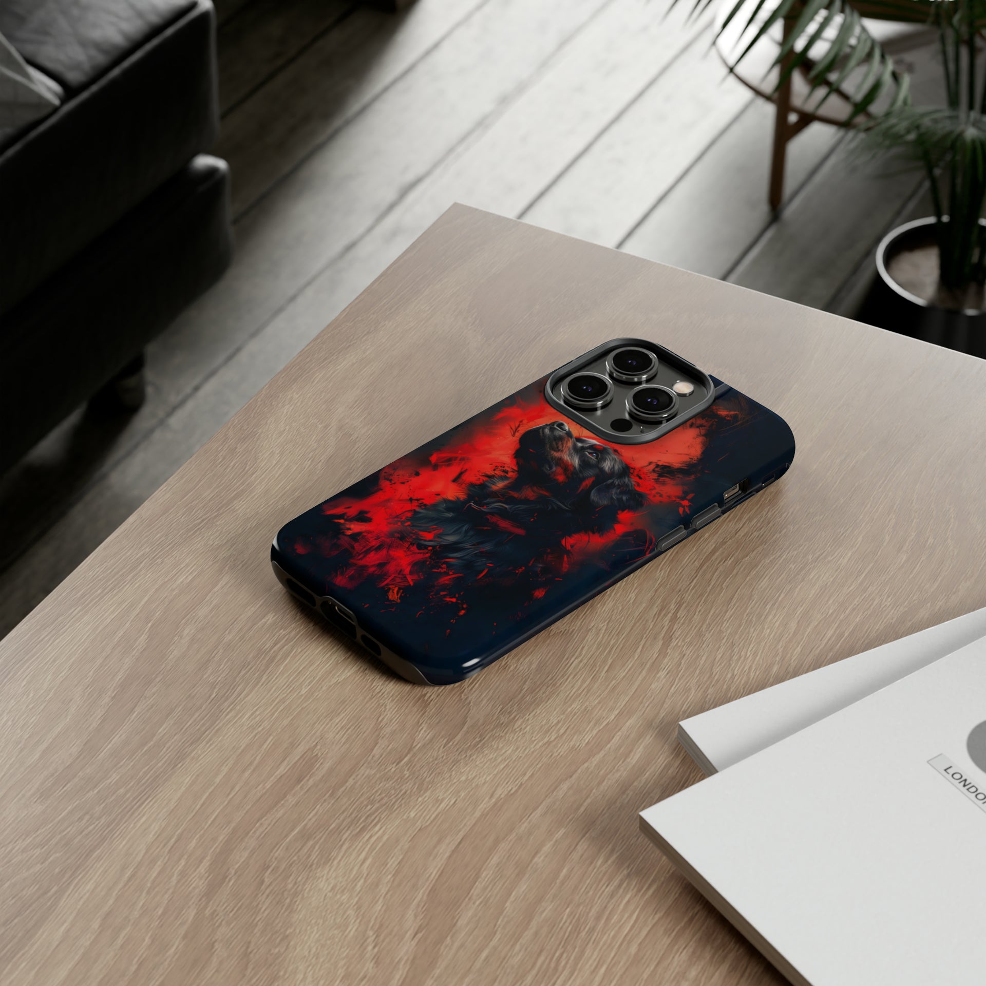 Unleash Your Device's Style with our Striking Black and Red Tough Phone Cases