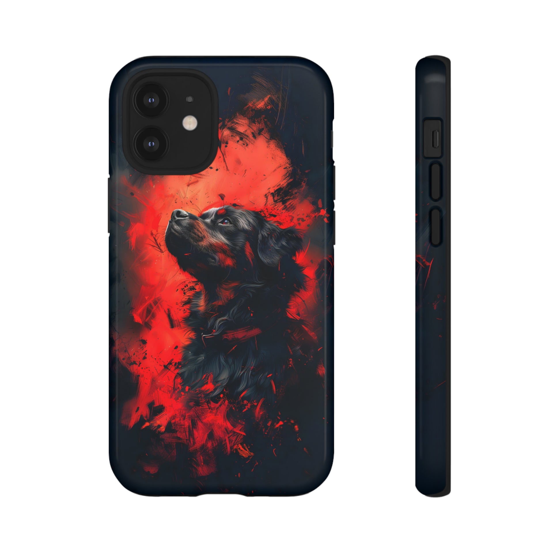 Unleash Your Device's Style with our Striking Black and Red Tough Phone Cases