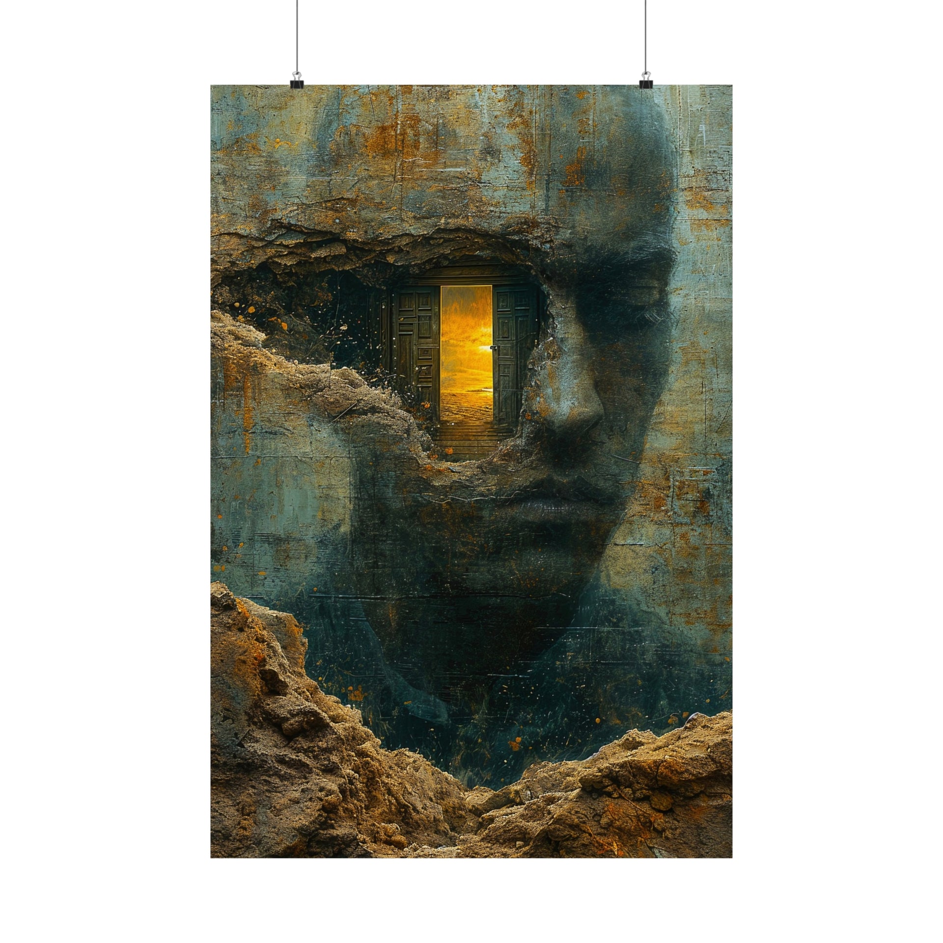 Portal to the Mind: Surrealistic Matte Vertical Poster