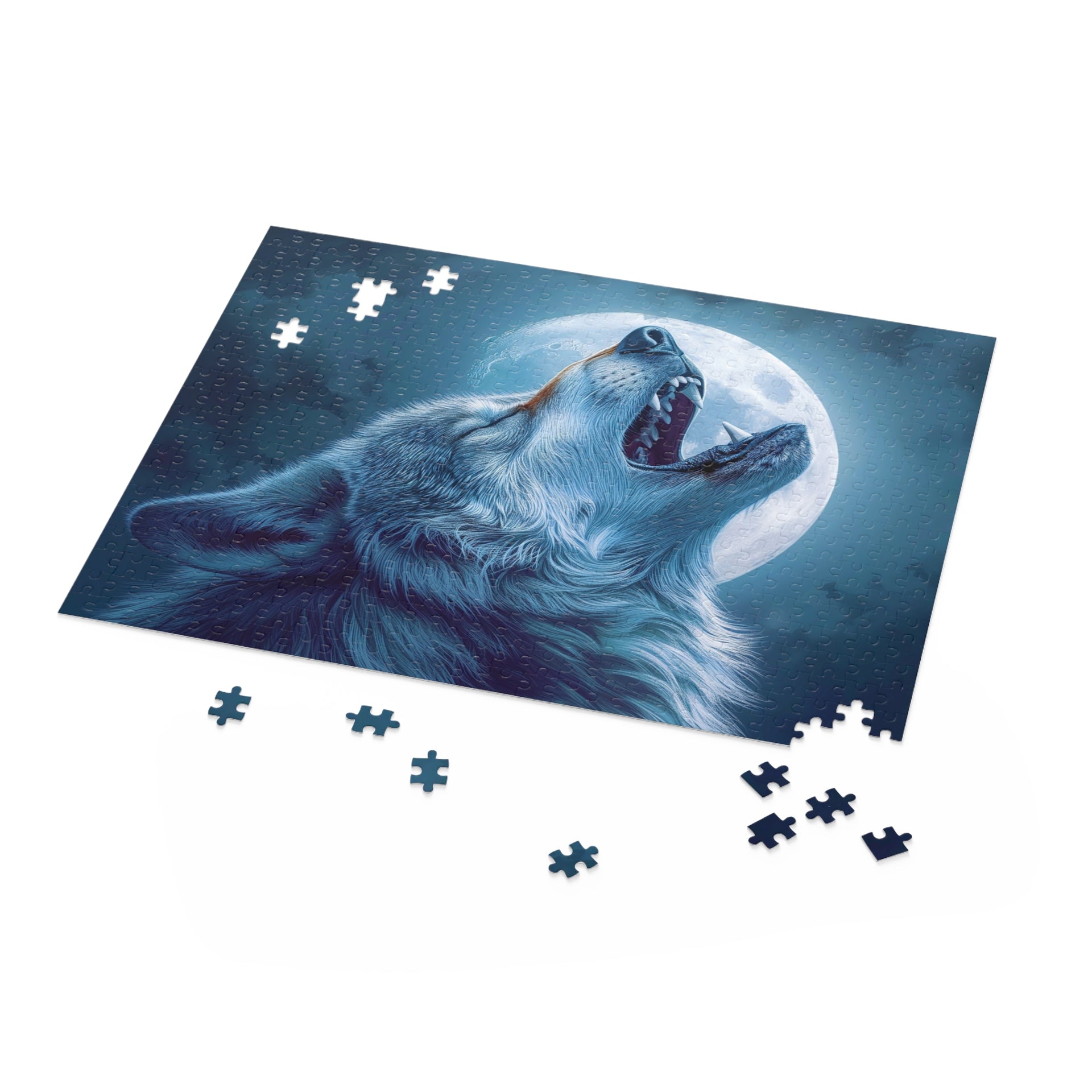 Mystical Moonlit Wolf Puzzle: Larry Elmore Style Puzzle (120, 252, 500-Piece)