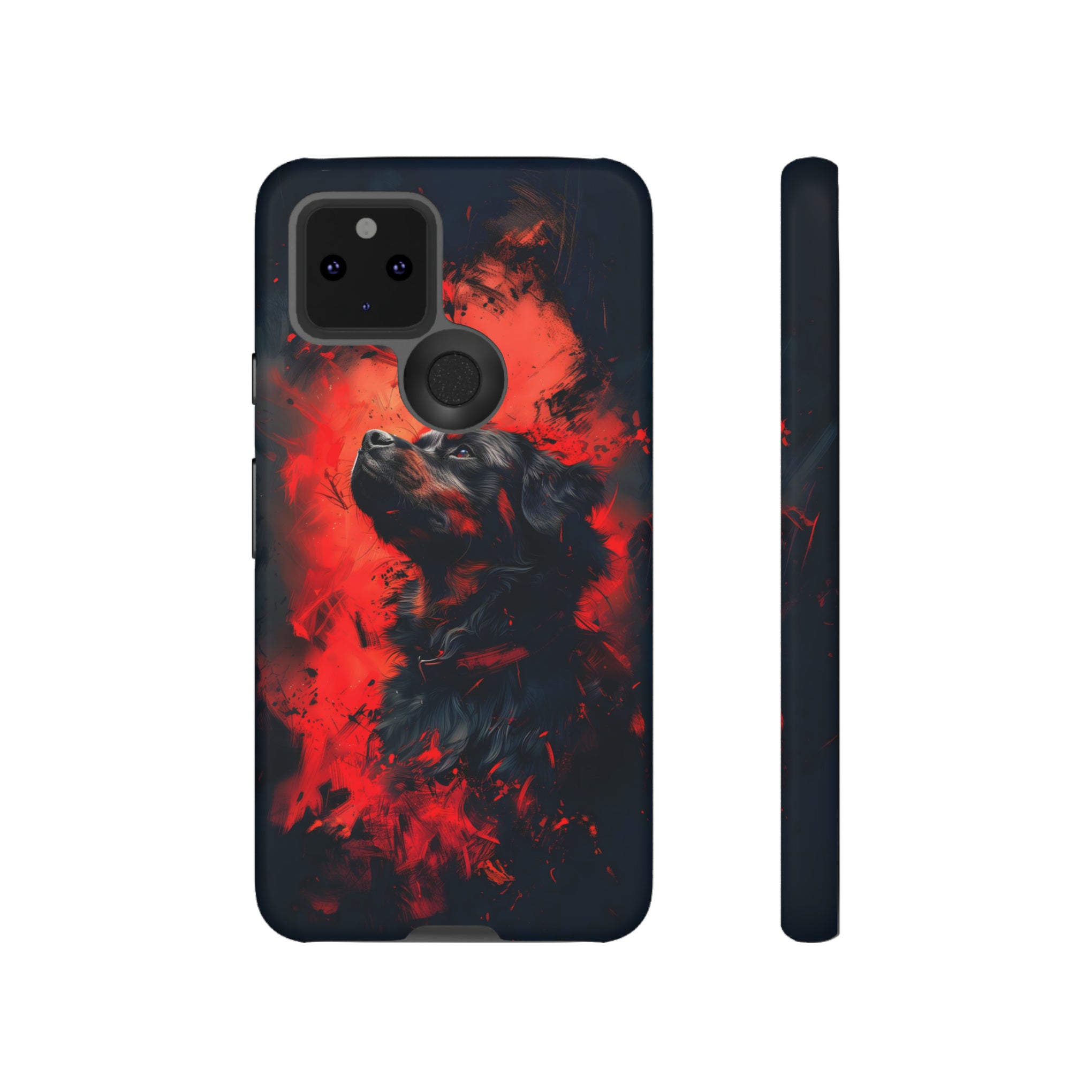 Unleash Your Device's Style with our Striking Black and Red Tough Phone Cases