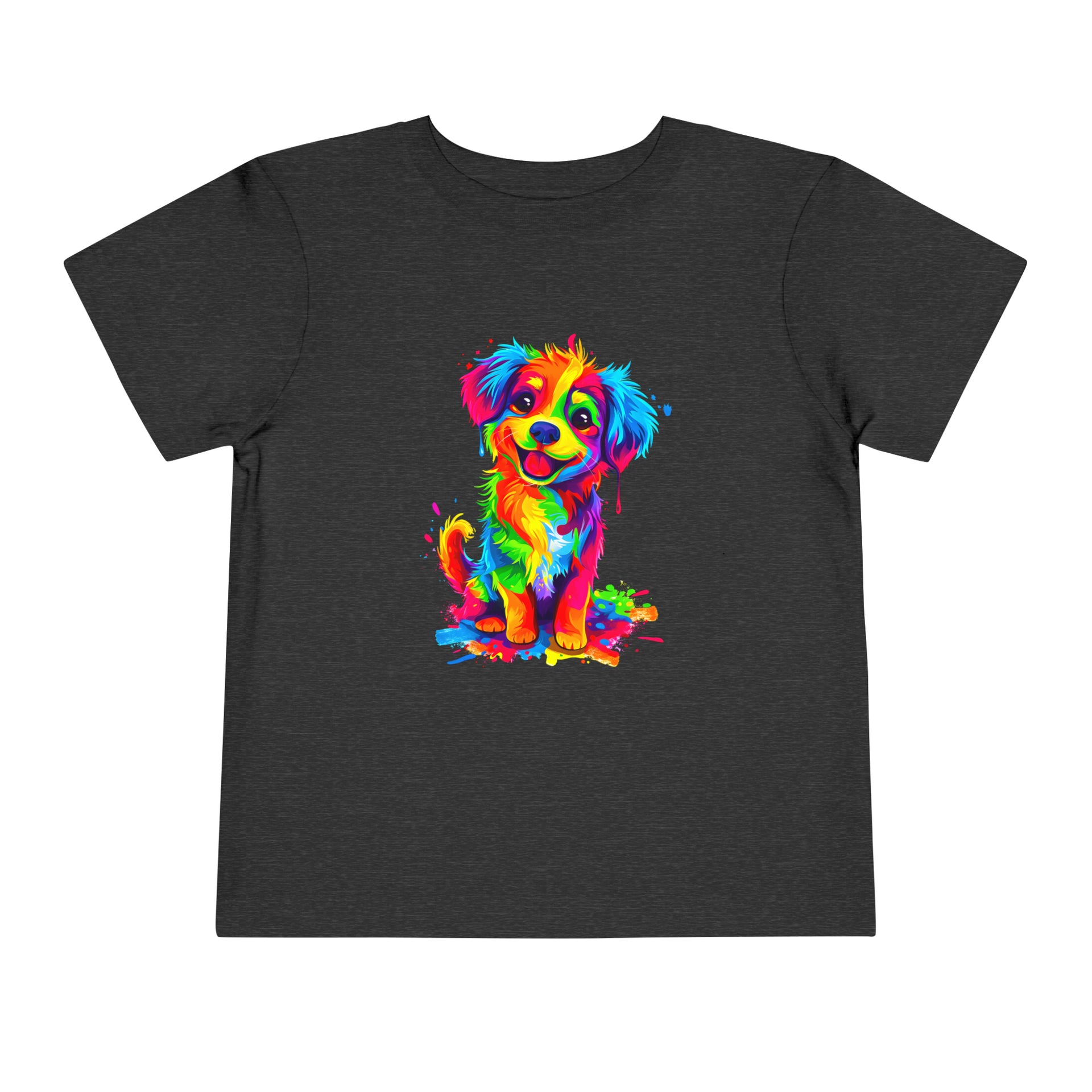 Rainbow Dreams: Disney-Inspired Happy Dog Cartoon | Toddler Short Sleeve Tee