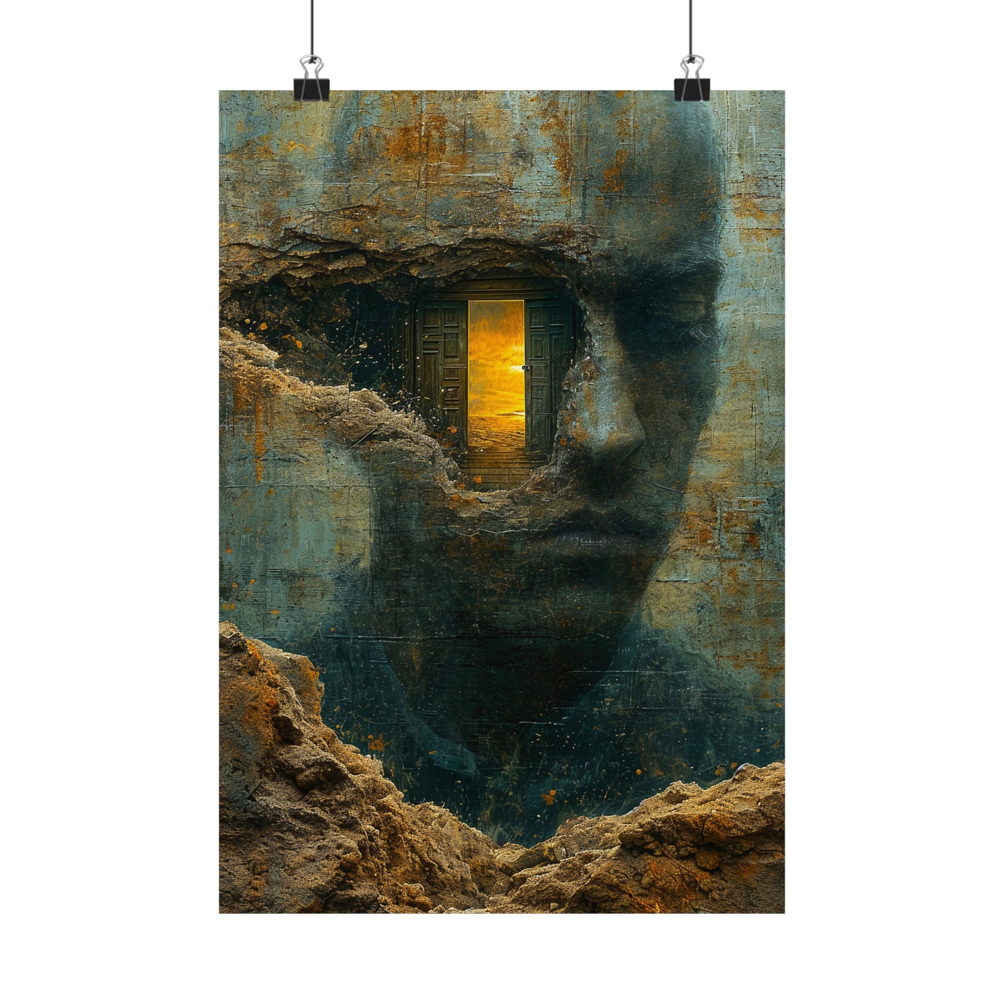 Portal to the Mind: Surrealistic Matte Vertical Poster