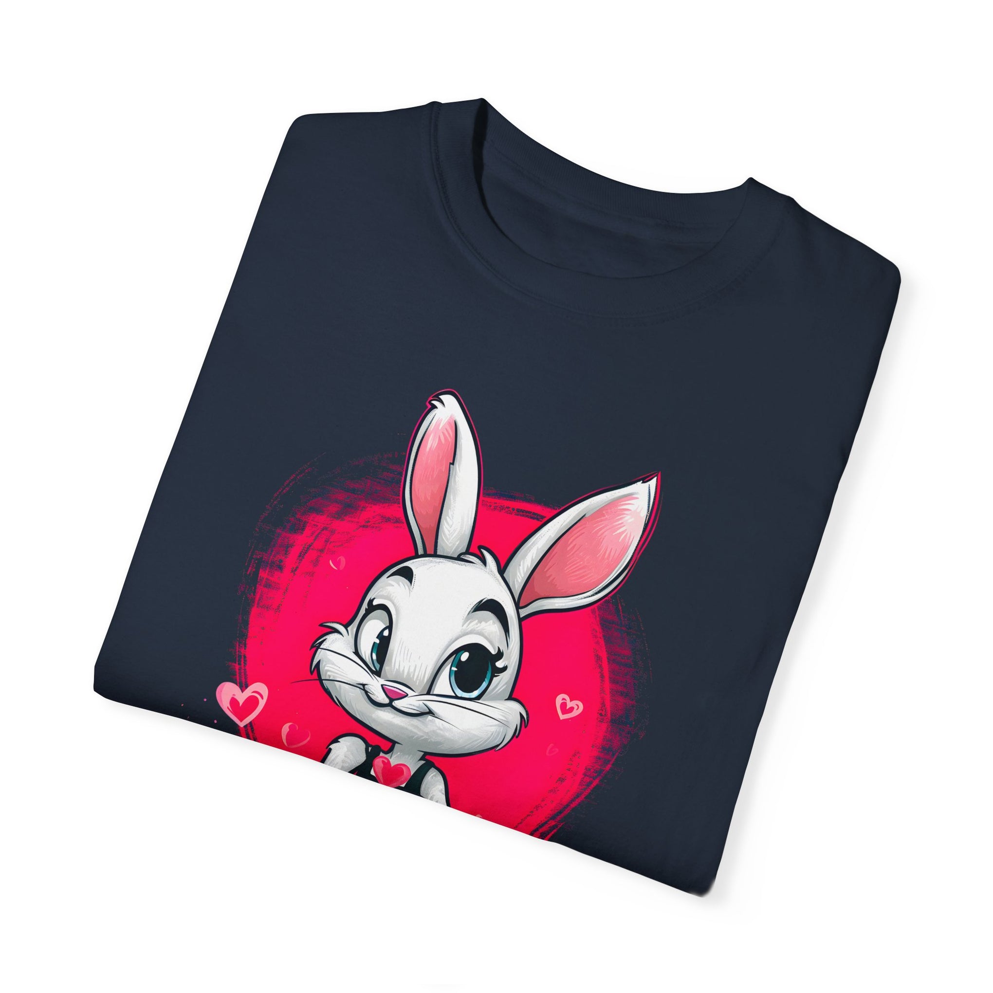 Hop to It, Heartbreaker: This Bunny Steals Smiles, Not Hearts | Valentine's Day | Unisex Garment-Dyed T-shirt