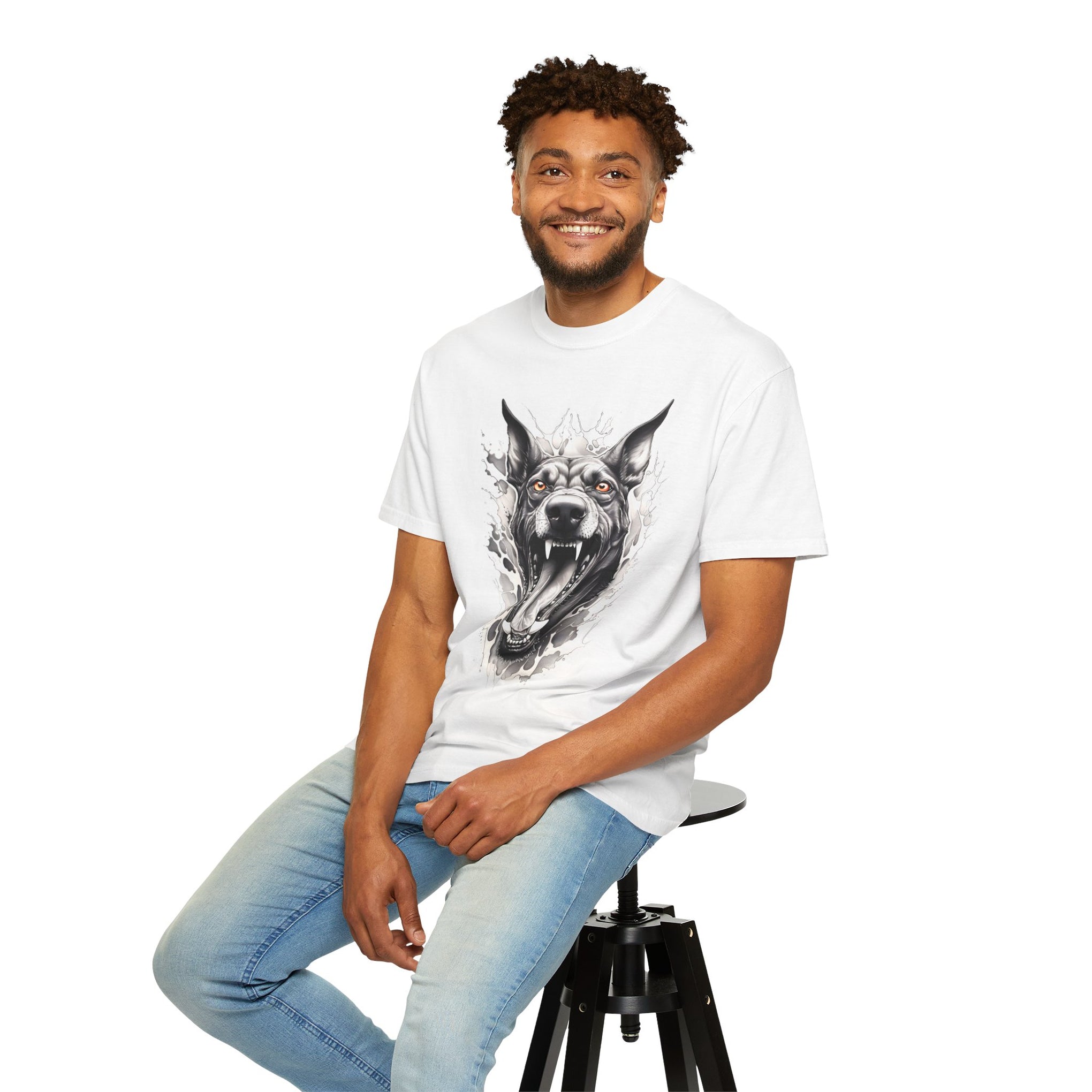 Fierce Canine T-Shirt Design – Bold Dog Artwork for Apparel | Infinite Visibility