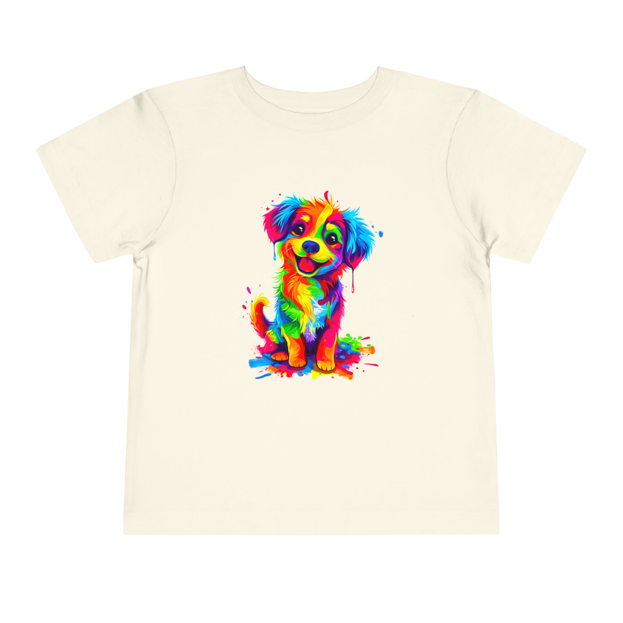 Rainbow Dreams: Disney-Inspired Happy Dog Cartoon | Toddler Short Sleeve Tee