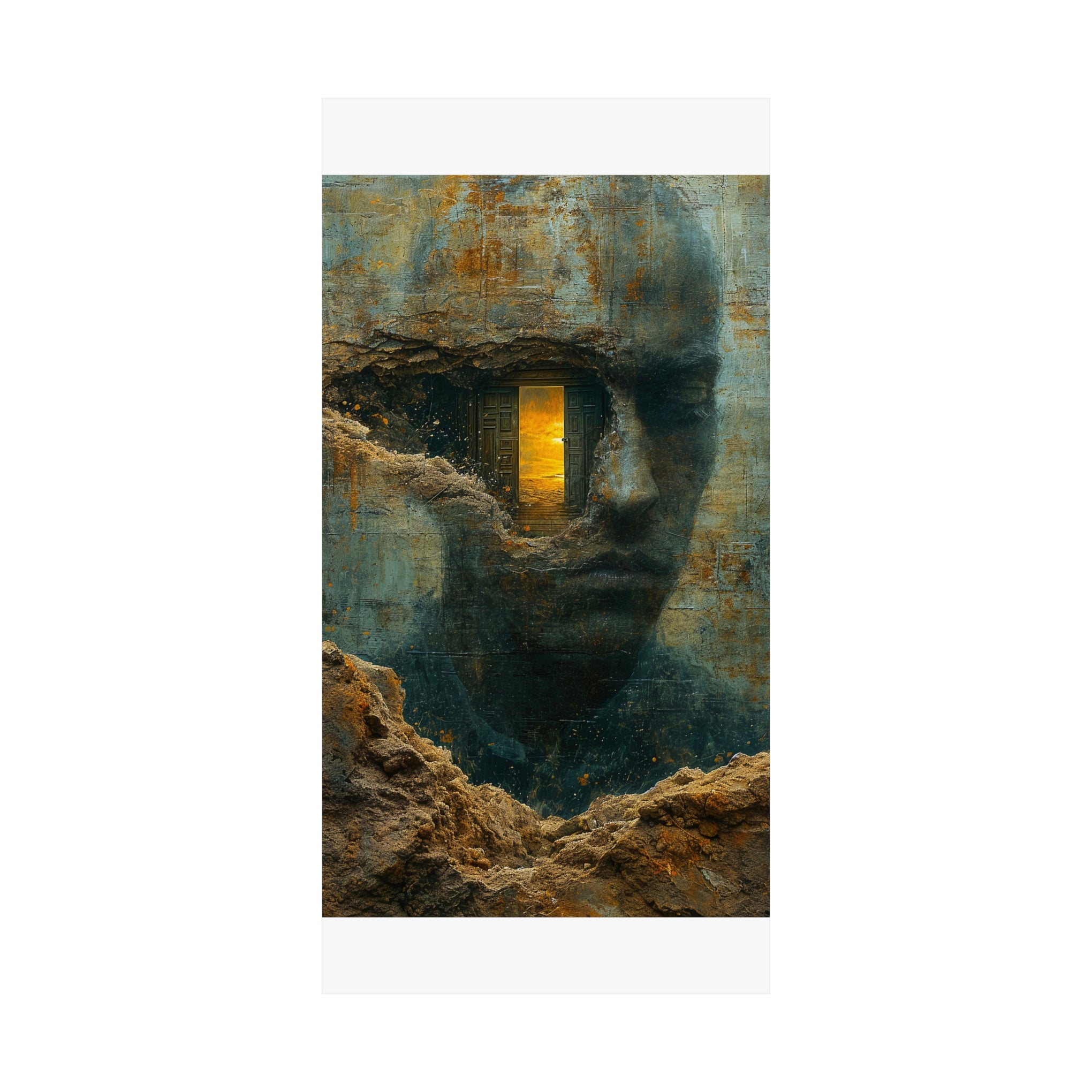 Portal to the Mind: Surrealistic Matte Vertical Poster