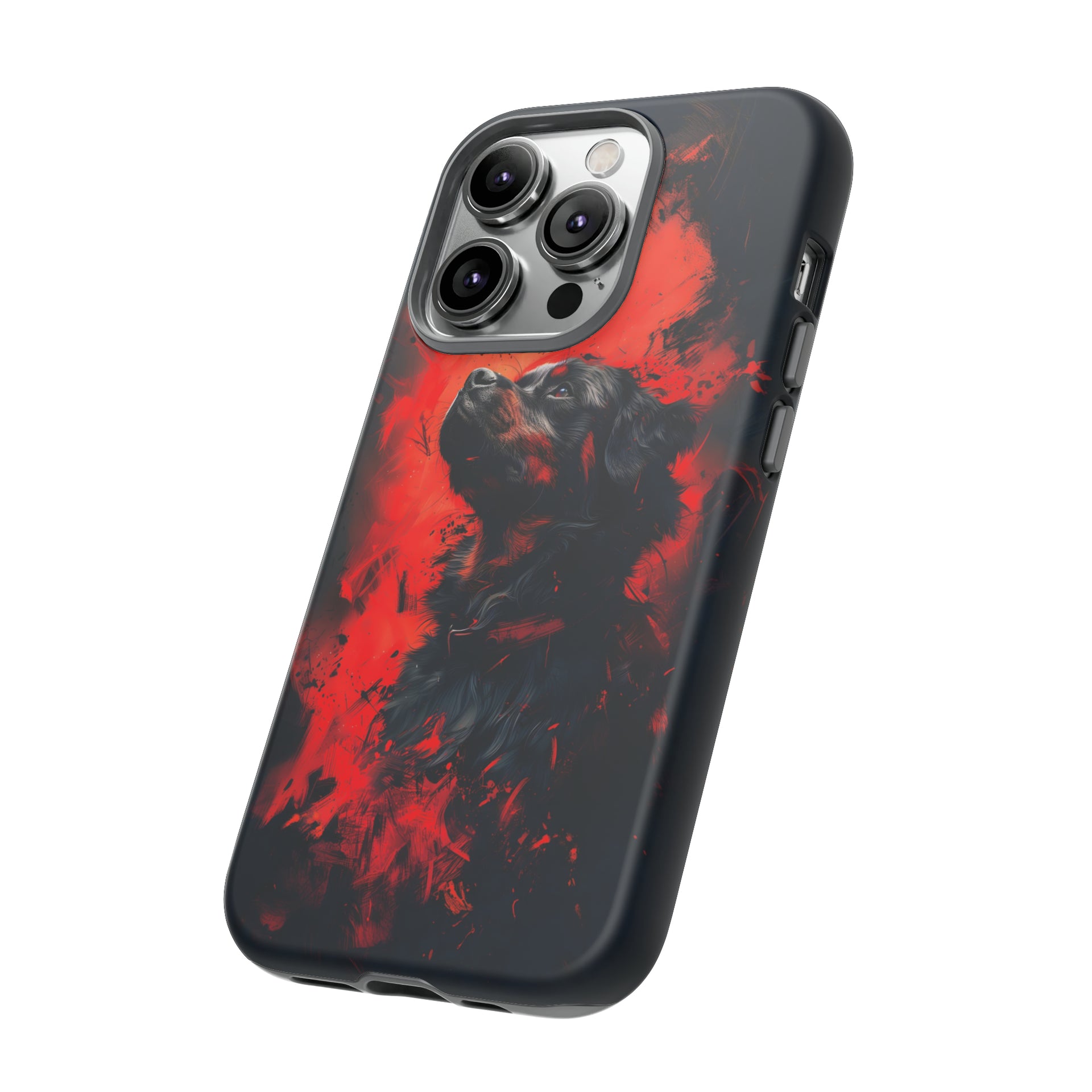 Unleash Your Device's Style with our Striking Black and Red Tough Phone Cases