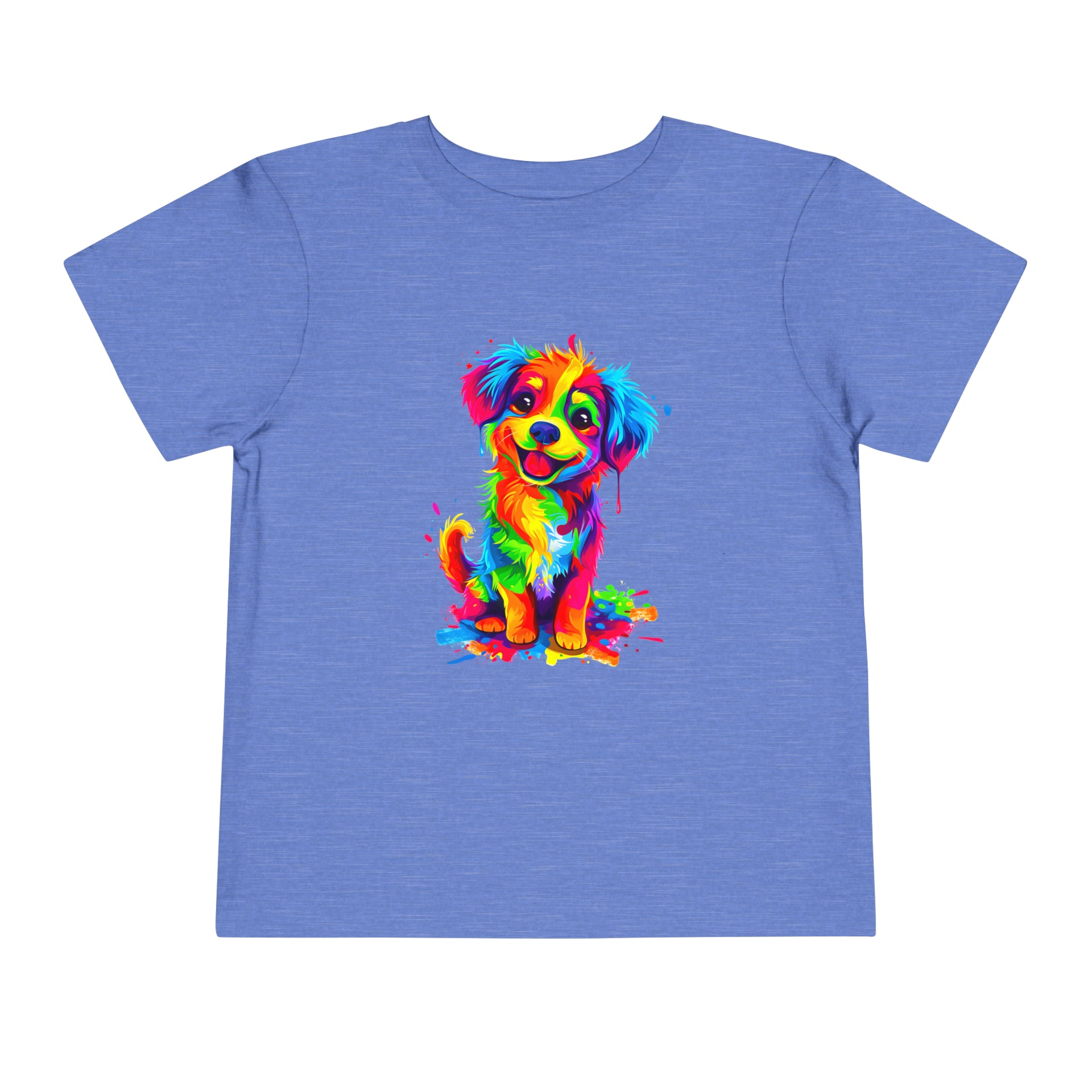 Rainbow Dreams: Disney-Inspired Happy Dog Cartoon | Toddler Short Sleeve Tee