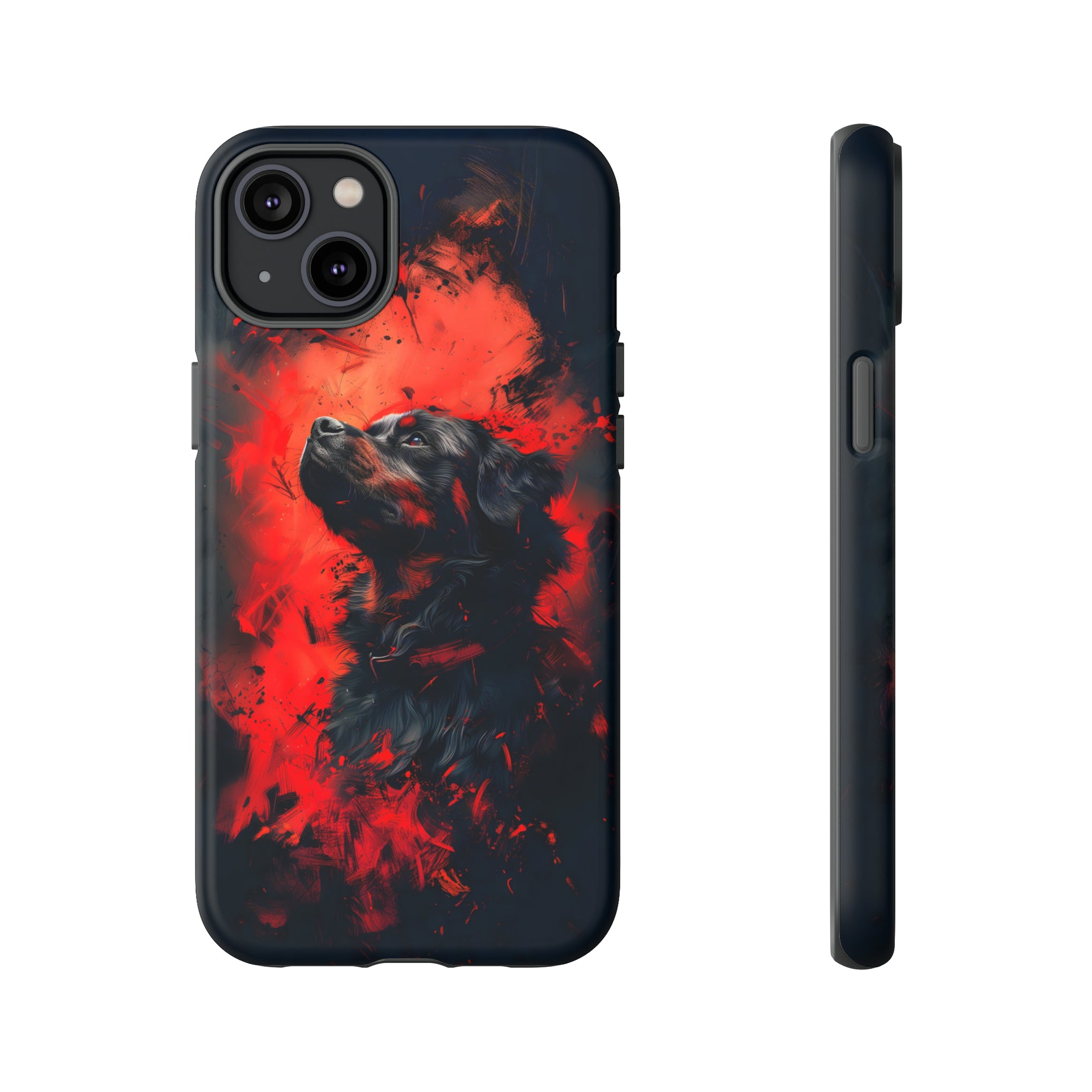 Unleash Your Device's Style with our Striking Black and Red Tough Phone Cases