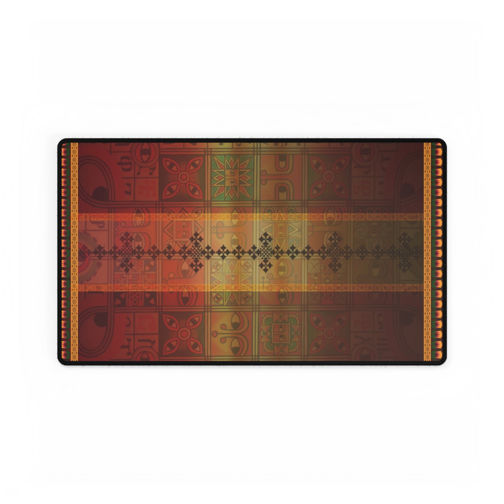 Energize Your Workspace: The Ethiopian Tapestry Desk Mat