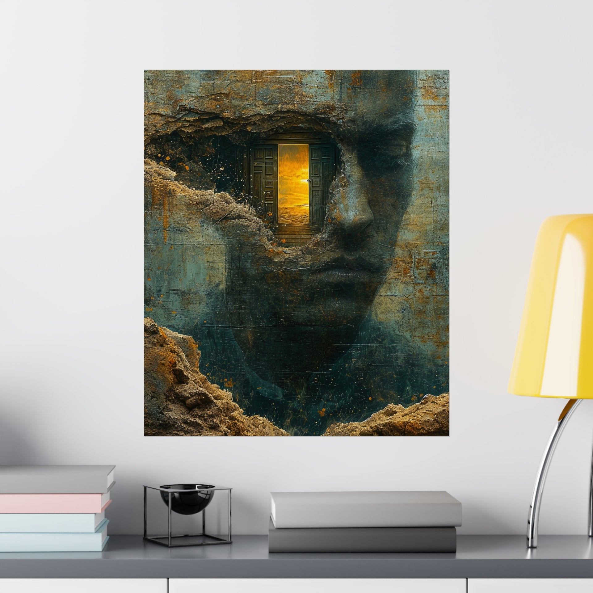 Portal to the Mind: Surrealistic Matte Vertical Poster