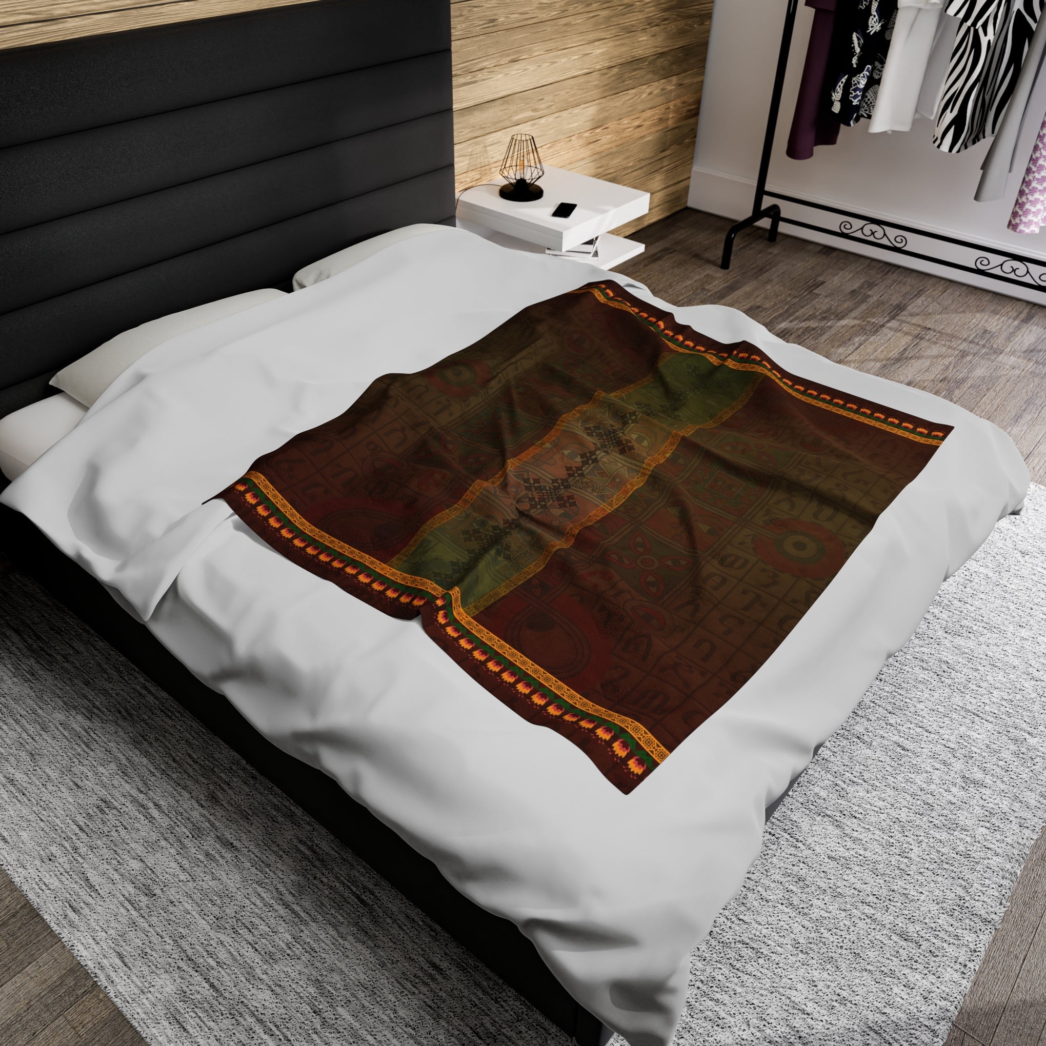 Ethiopian Diamond Symphony: Velveteen Plush Blanket