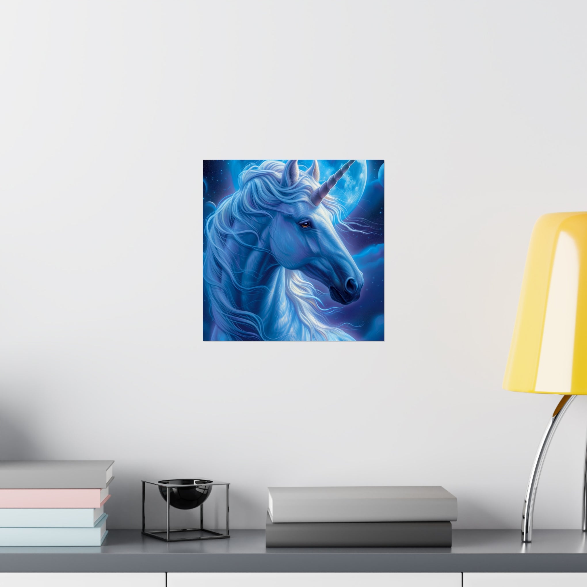 Supernatural Unicorn: Mystical Moonlight Matte Vertical Poster