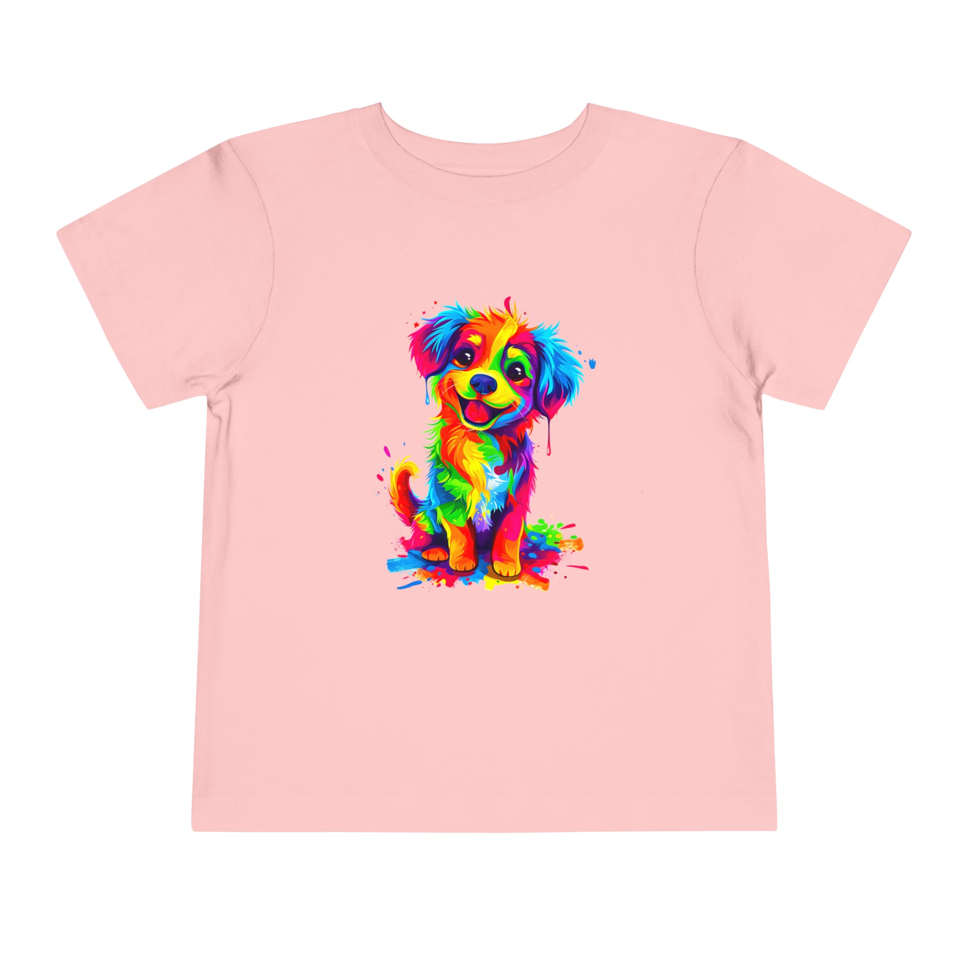 Rainbow Dreams: Disney-Inspired Happy Dog Cartoon | Toddler Short Sleeve Tee