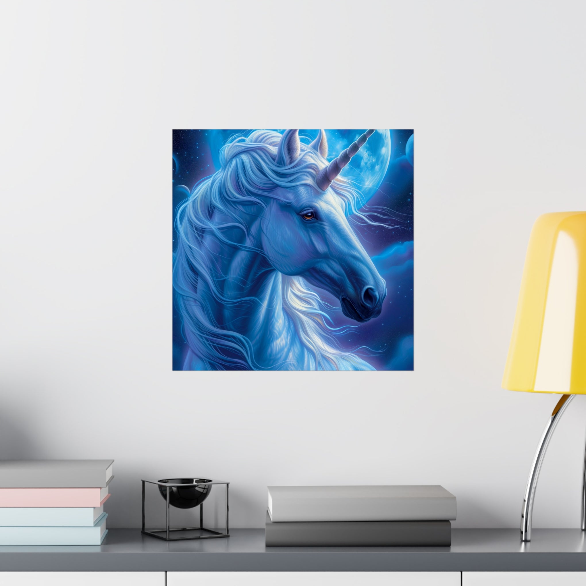 Supernatural Unicorn: Mystical Moonlight Matte Vertical Poster