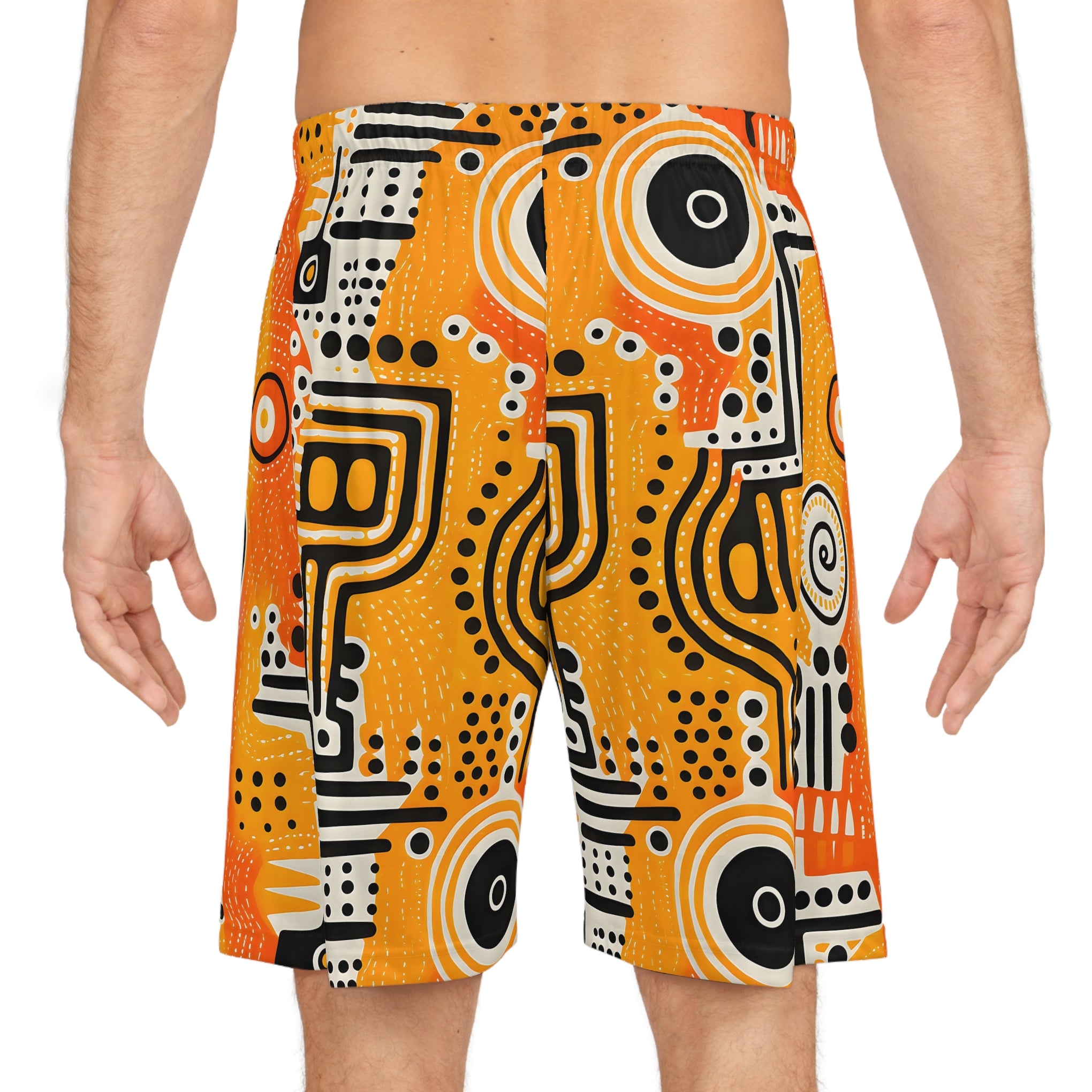 Psychedelic Symmetry: Keith Haring Inspired Basketball Shorts (AOP)