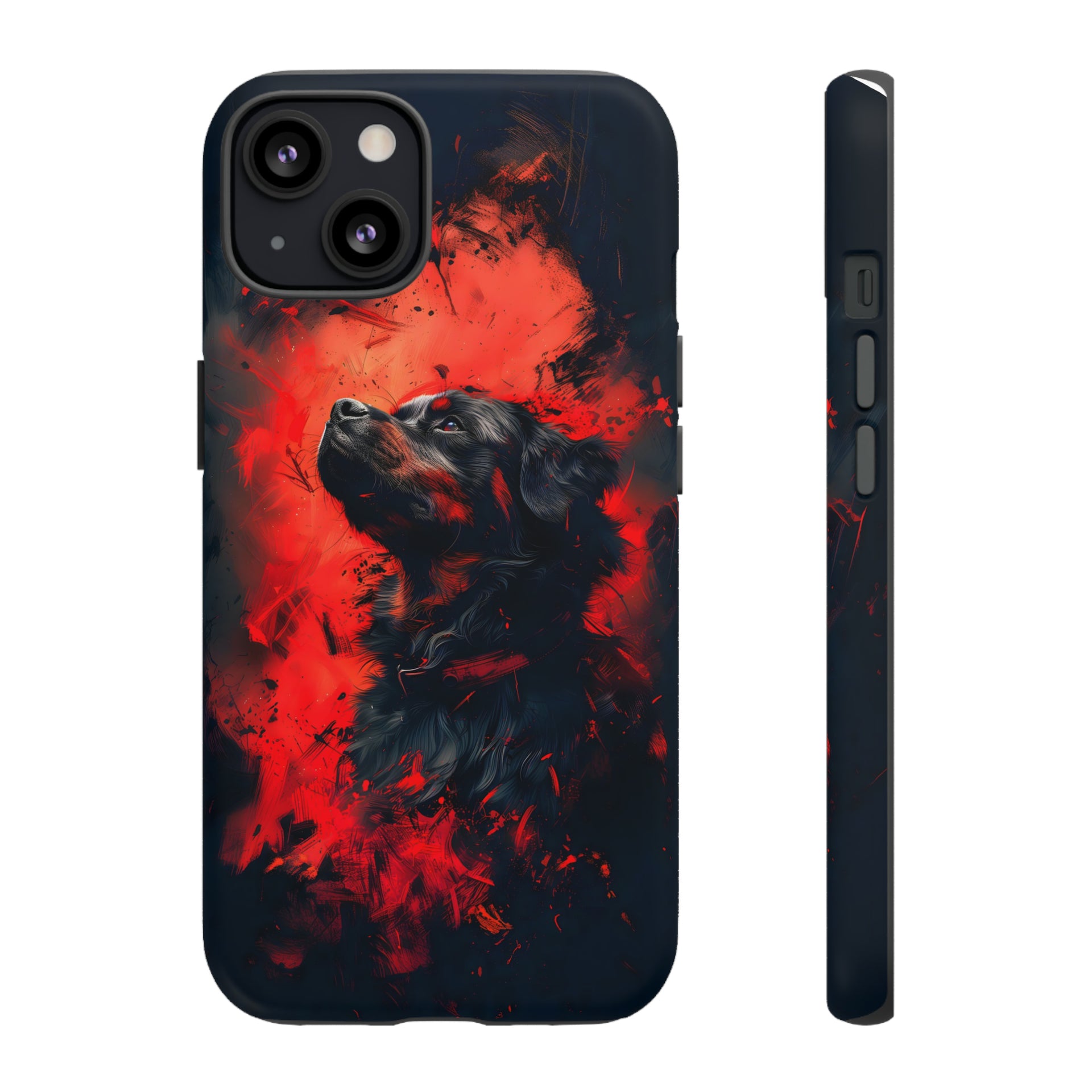 Unleash Your Device's Style with our Striking Black and Red Tough Phone Cases