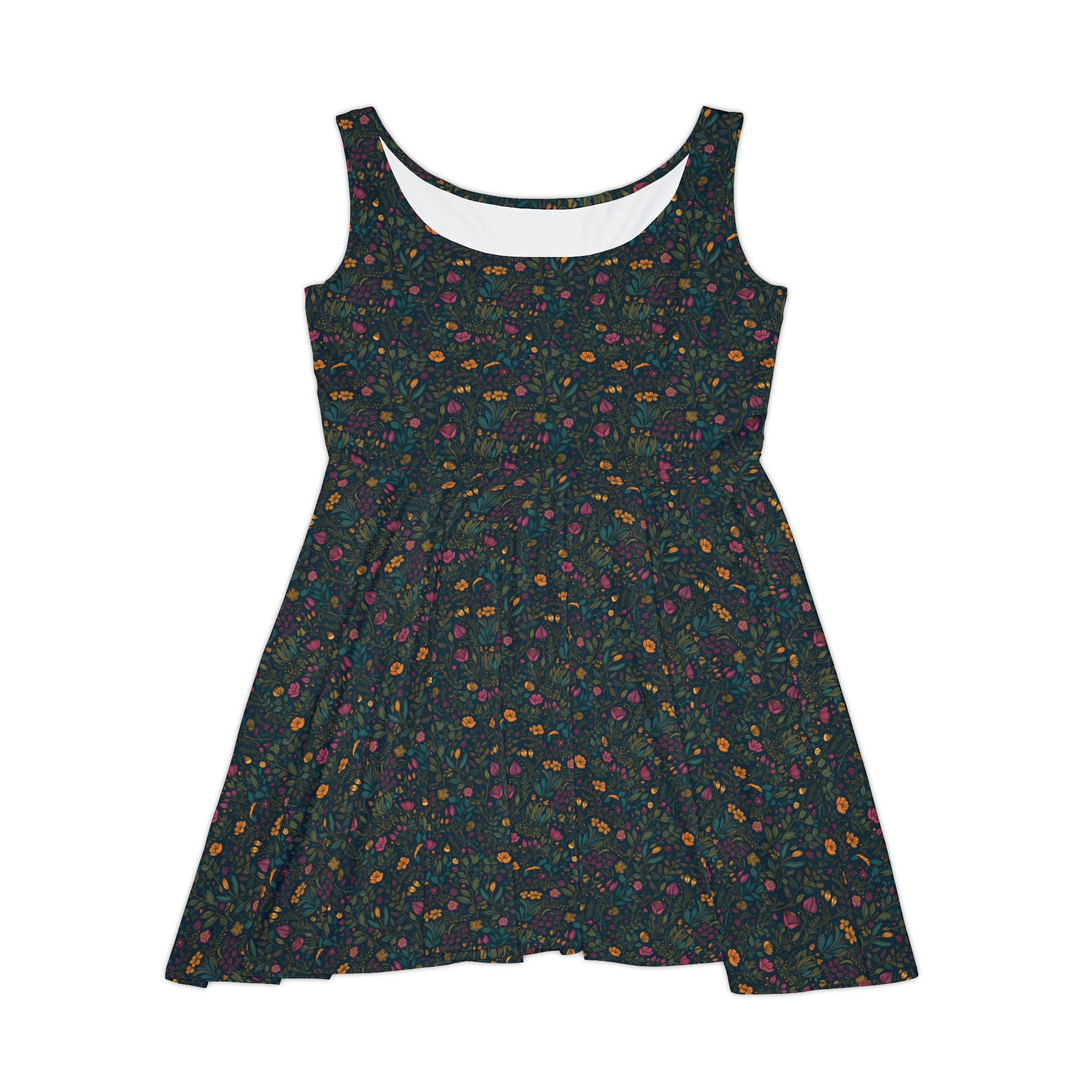 Whimsical Bloom: Where Harmony Dances in This Fantasy Skater Dress | Women's Skater Dress (AOP)