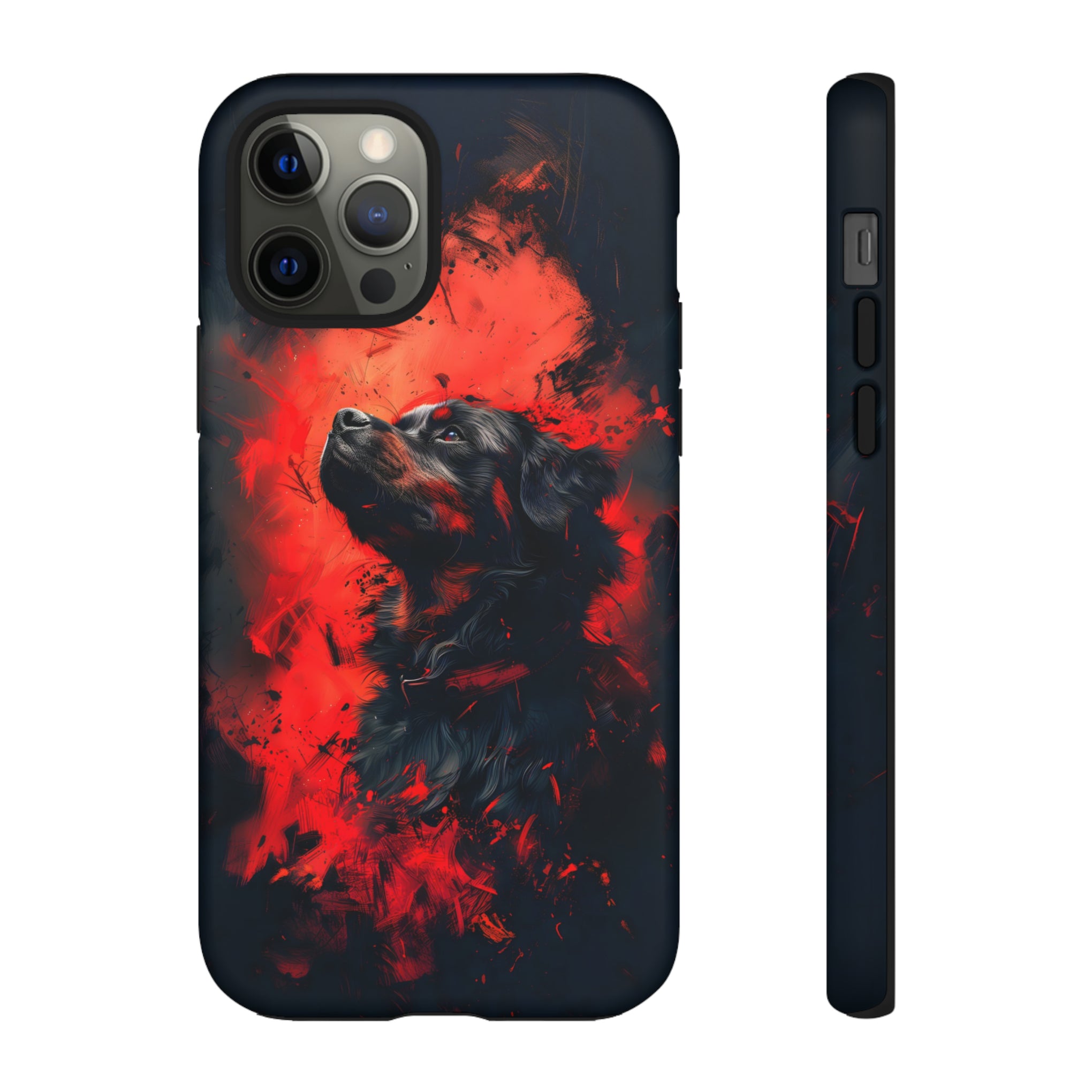 Unleash Your Device's Style with our Striking Black and Red Tough Phone Cases