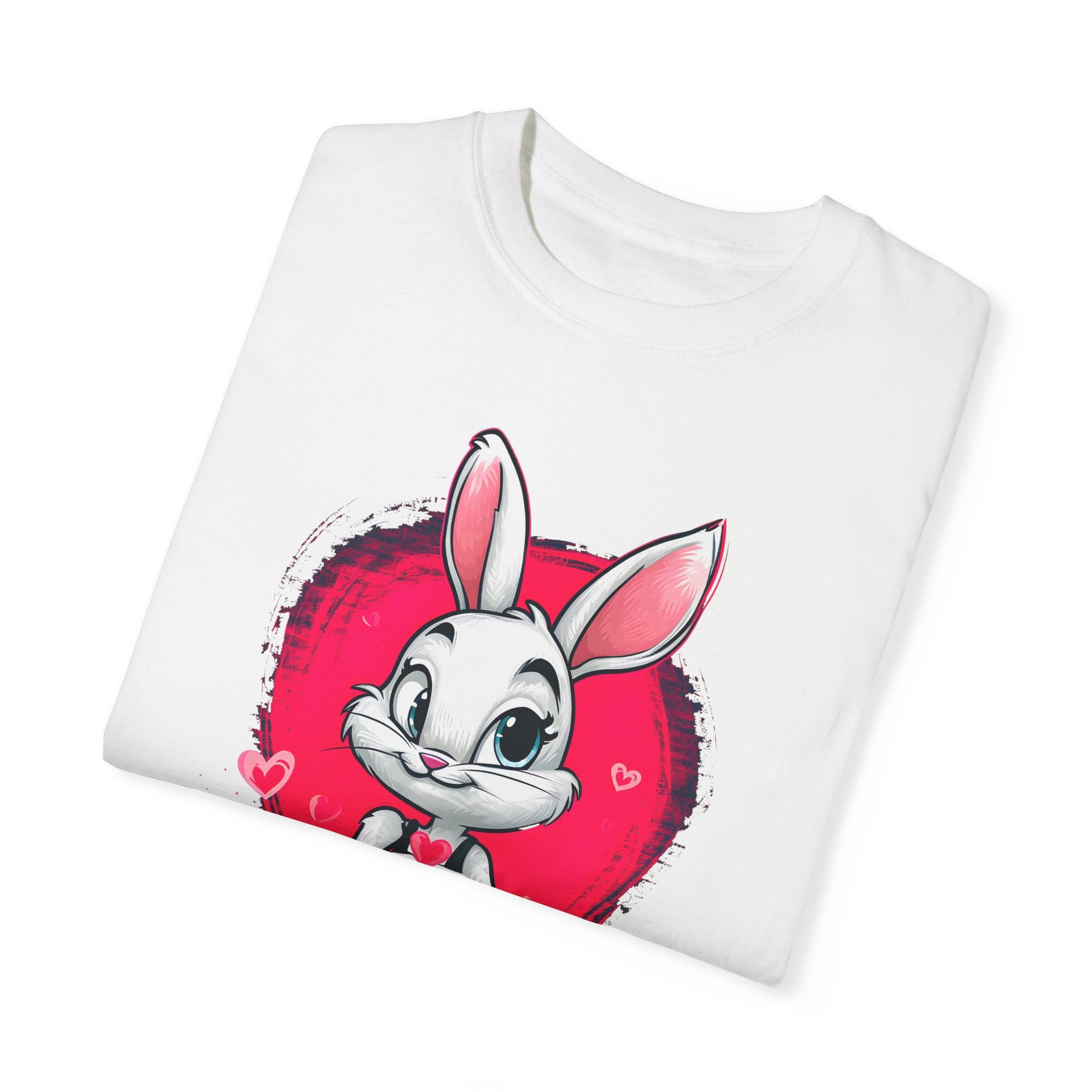 Hop to It, Heartbreaker: This Bunny Steals Smiles, Not Hearts | Valentine's Day | Unisex Garment-Dyed T-shirt