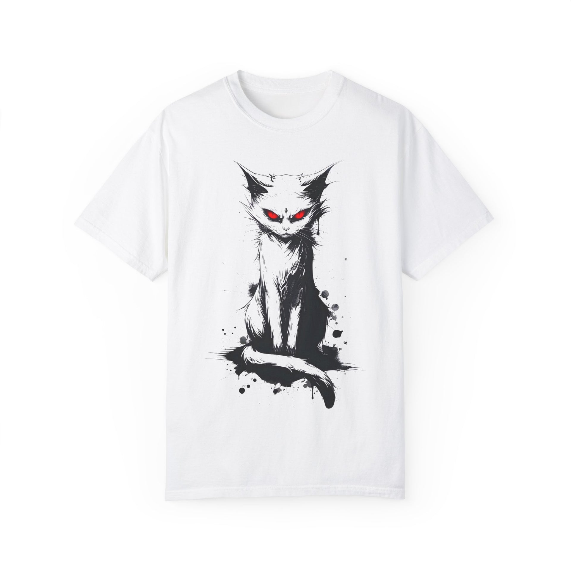 Fierce Cat Design Unisex Garment-Dyed T-Shirt – Bold, Edgy Fashion at Infinite Visibility