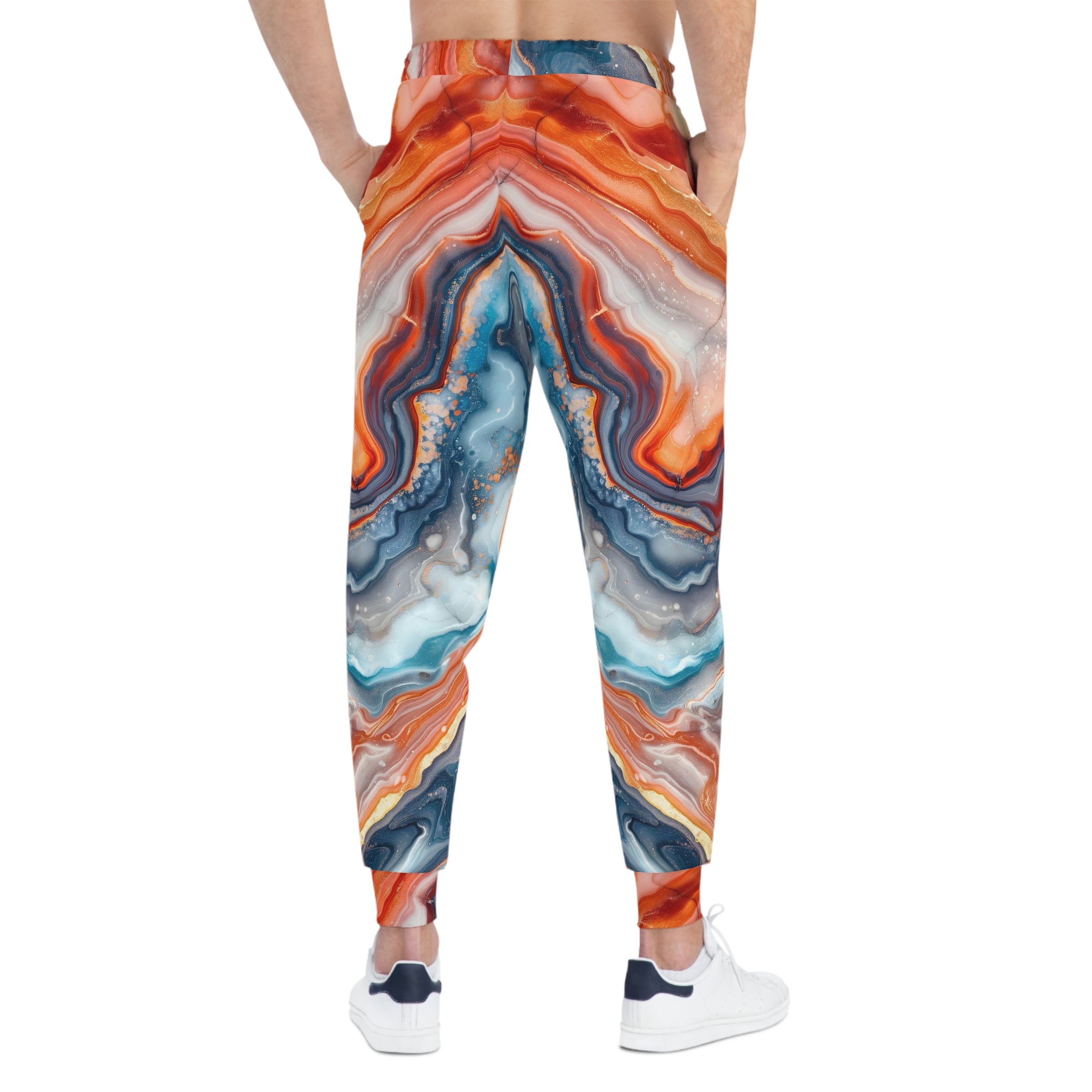 Unveil the Art Within: Run Through Impressionist Dreamscapes in These Marble Joggers | Athletic Joggers (AOP)