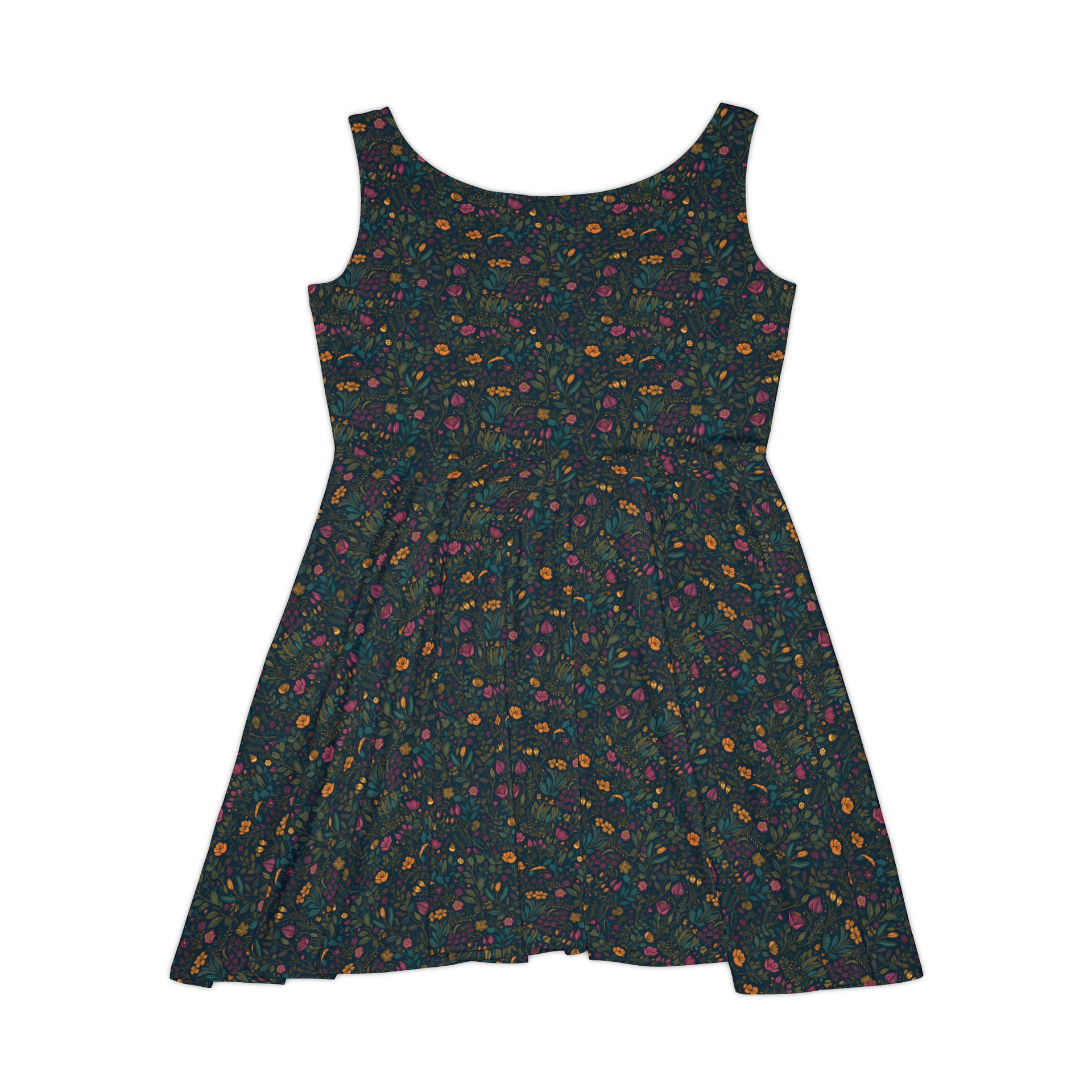 Whimsical Bloom: Where Harmony Dances in This Fantasy Skater Dress | Women's Skater Dress (AOP)