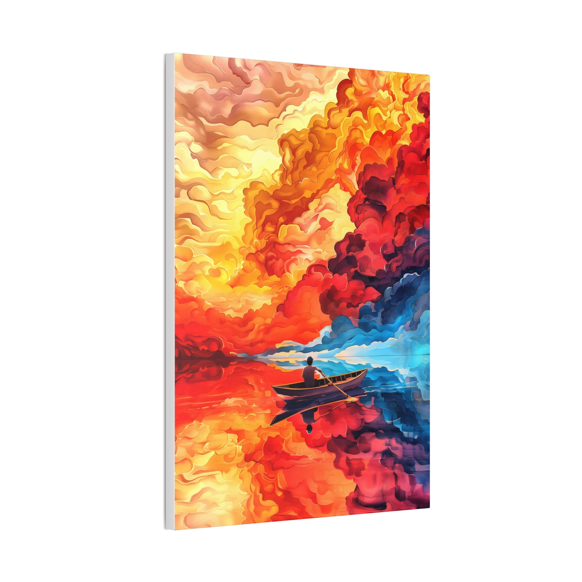 Voyage of Wonder: Mesmerizing Boat Journey Canvas Print Stretched, 0.75"