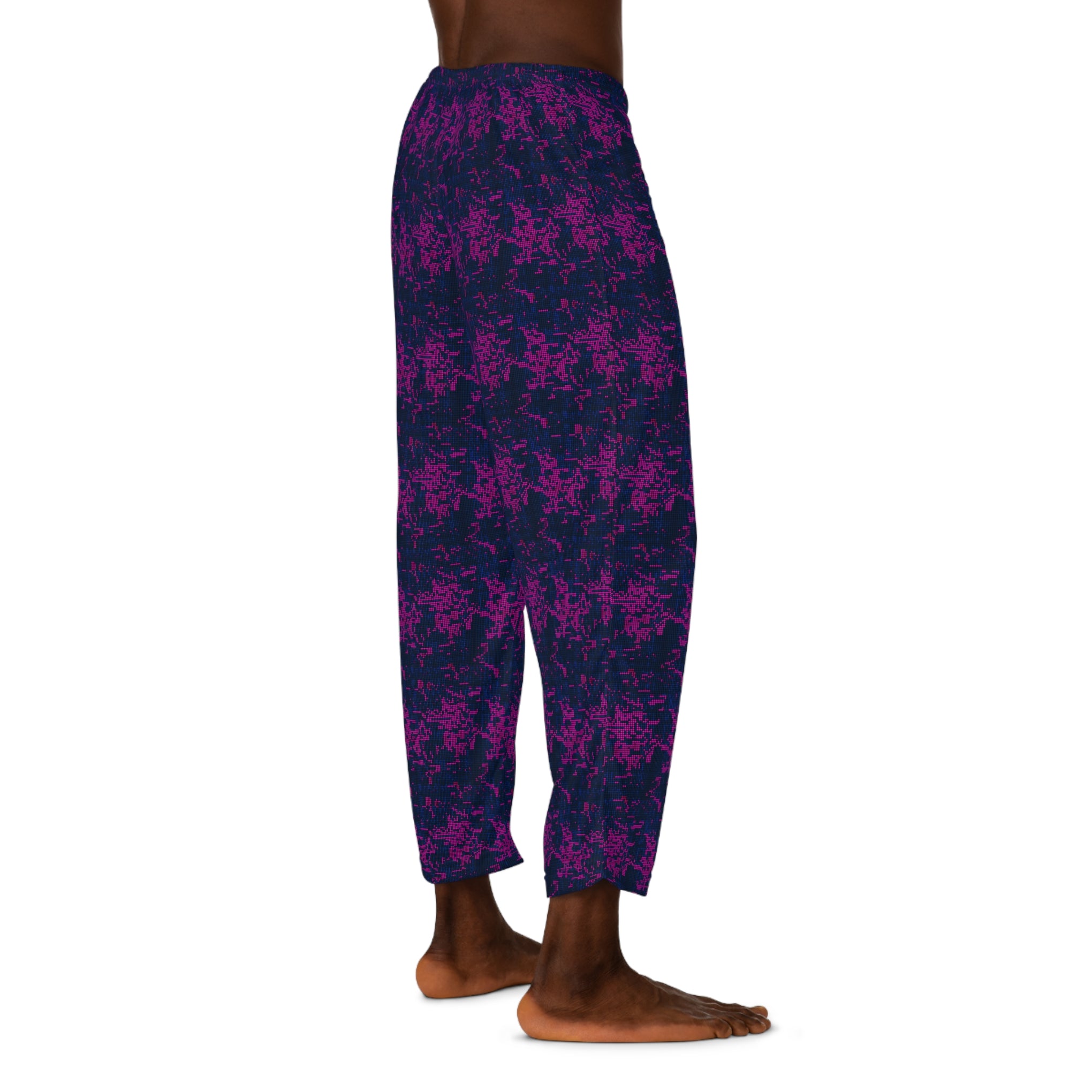 Level Up Your Loungewear: Pixelated Power in Electric PJs | Men's Pajama Pants (AOP)