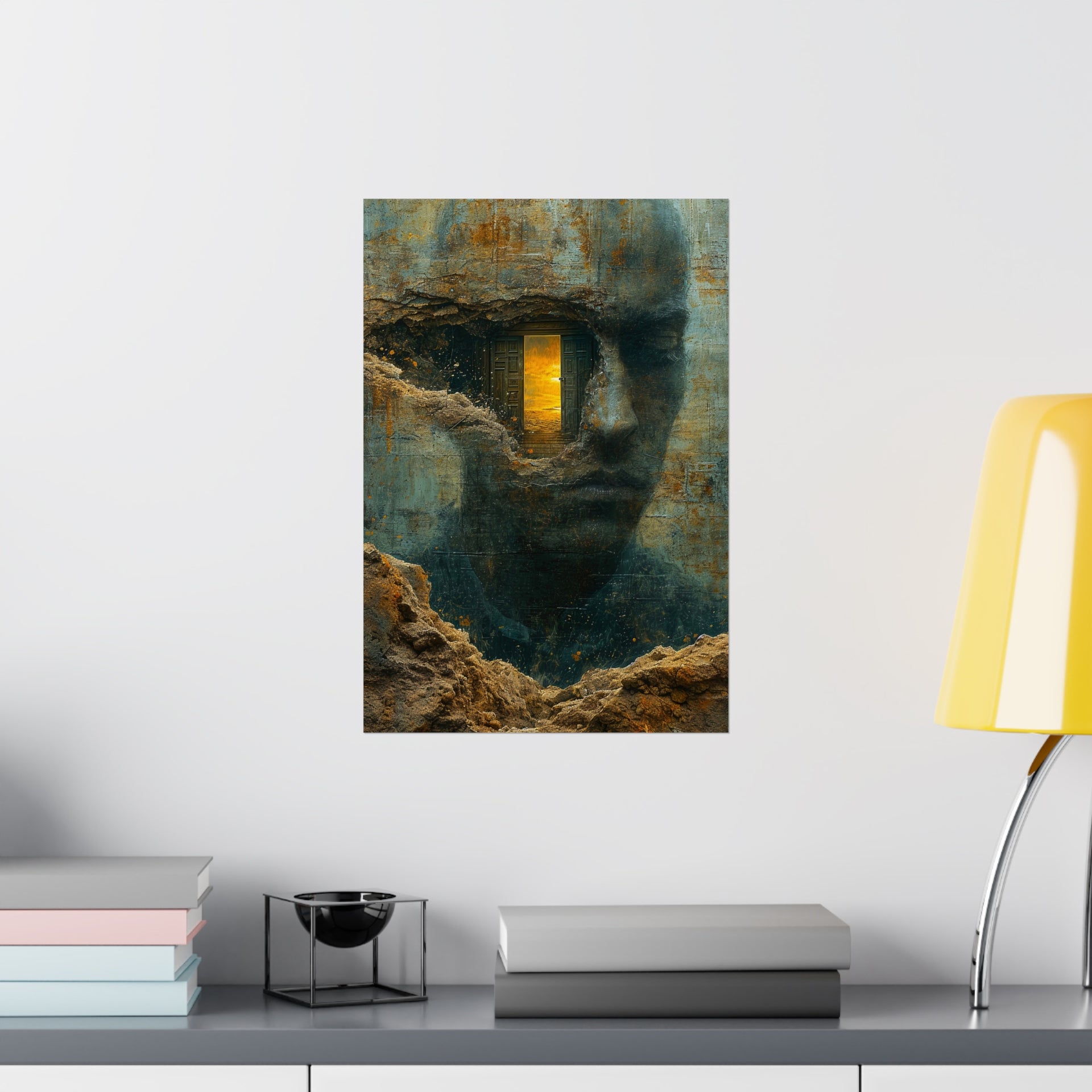 Portal to the Mind: Surrealistic Matte Vertical Poster