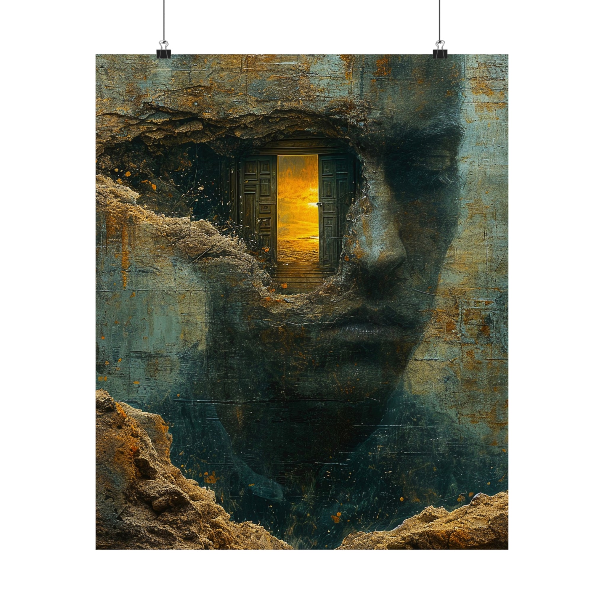 Portal to the Mind: Surrealistic Matte Vertical Poster