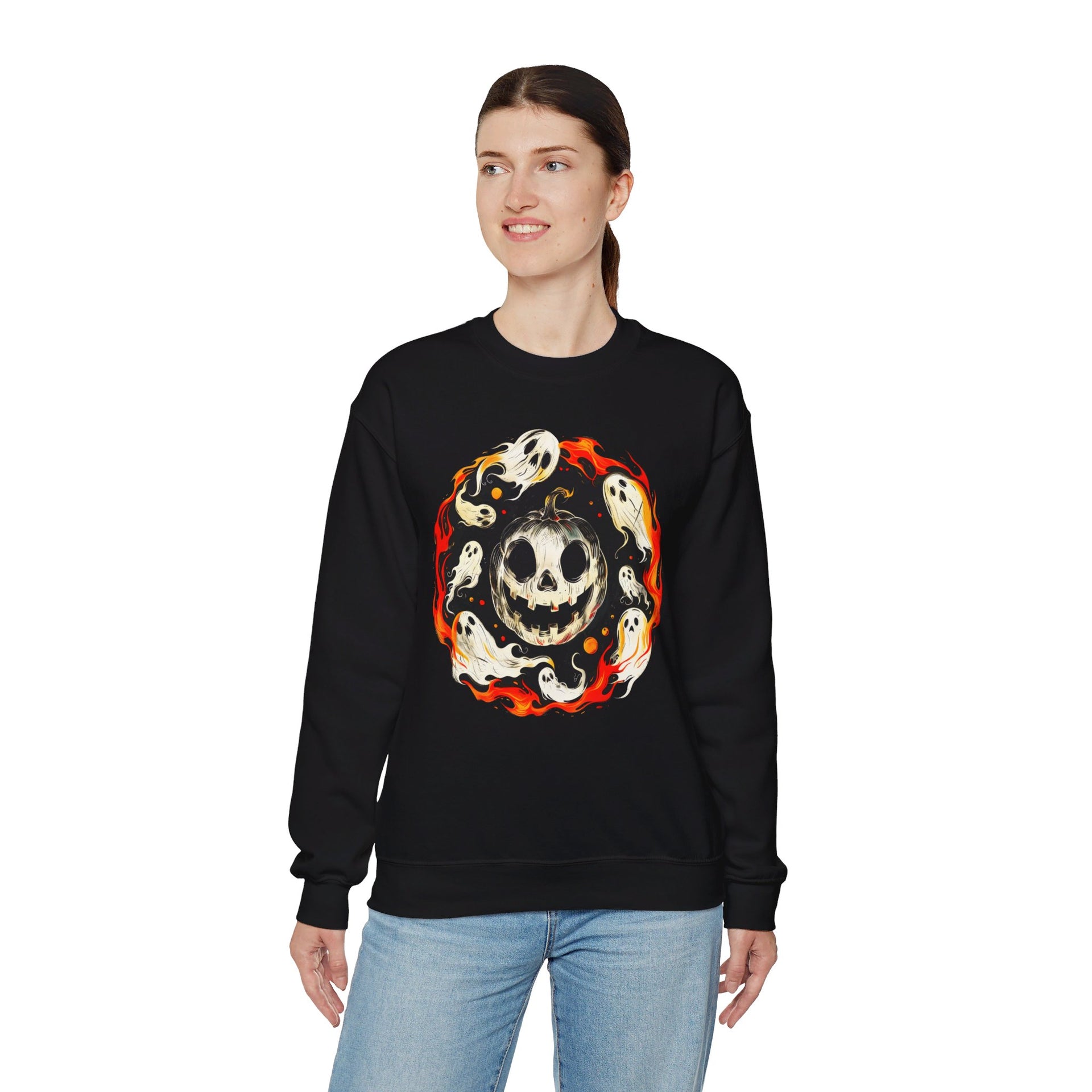 Ghostly Flames Unisex Sweatshirt | Infinite Visibility