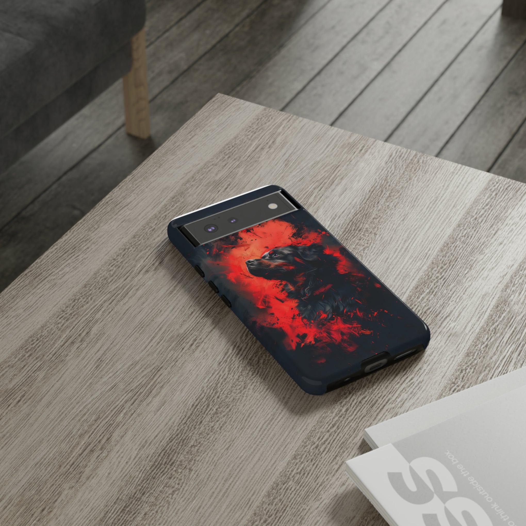 Unleash Your Device's Style with our Striking Black and Red Tough Phone Cases