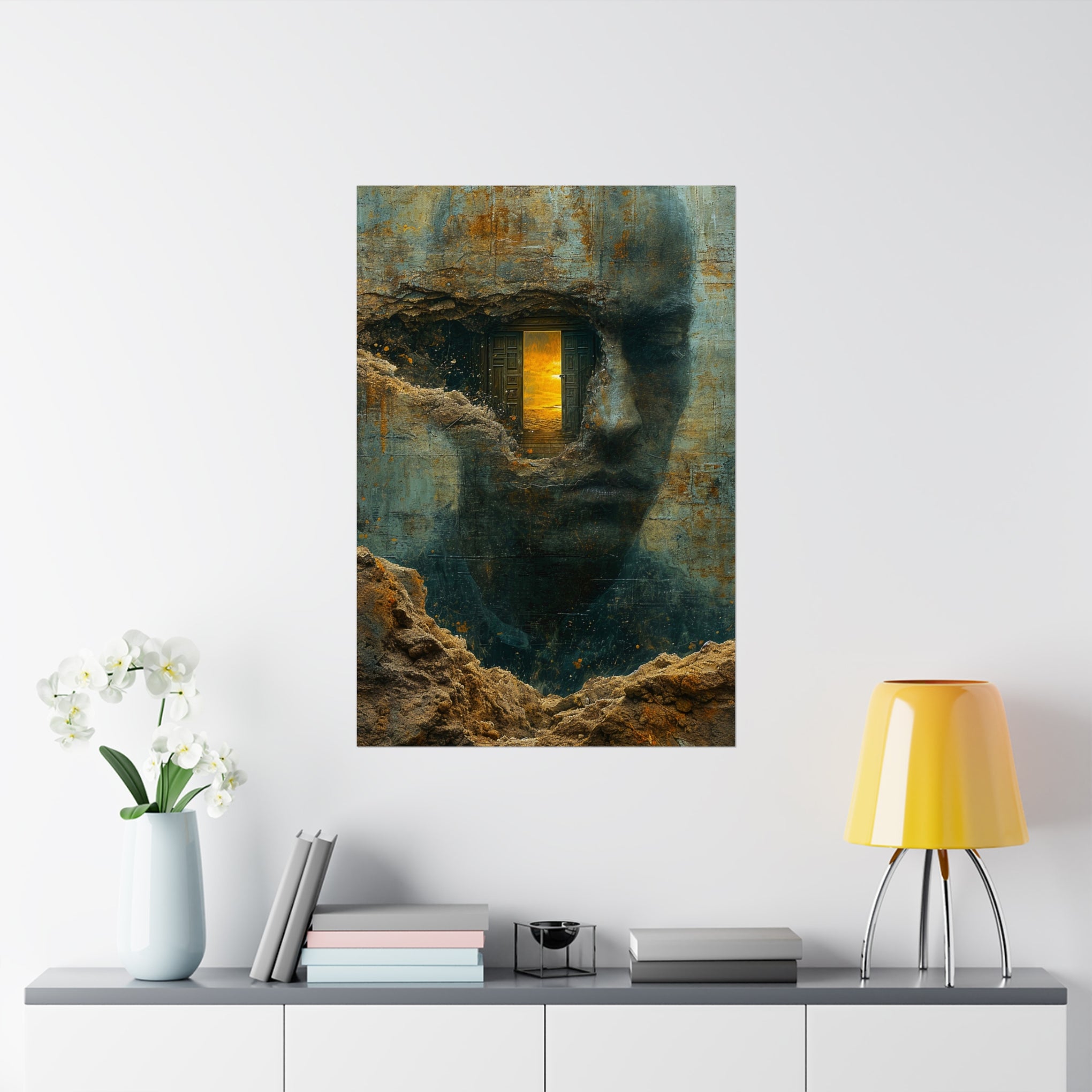 Portal to the Mind: Surrealistic Matte Vertical Poster