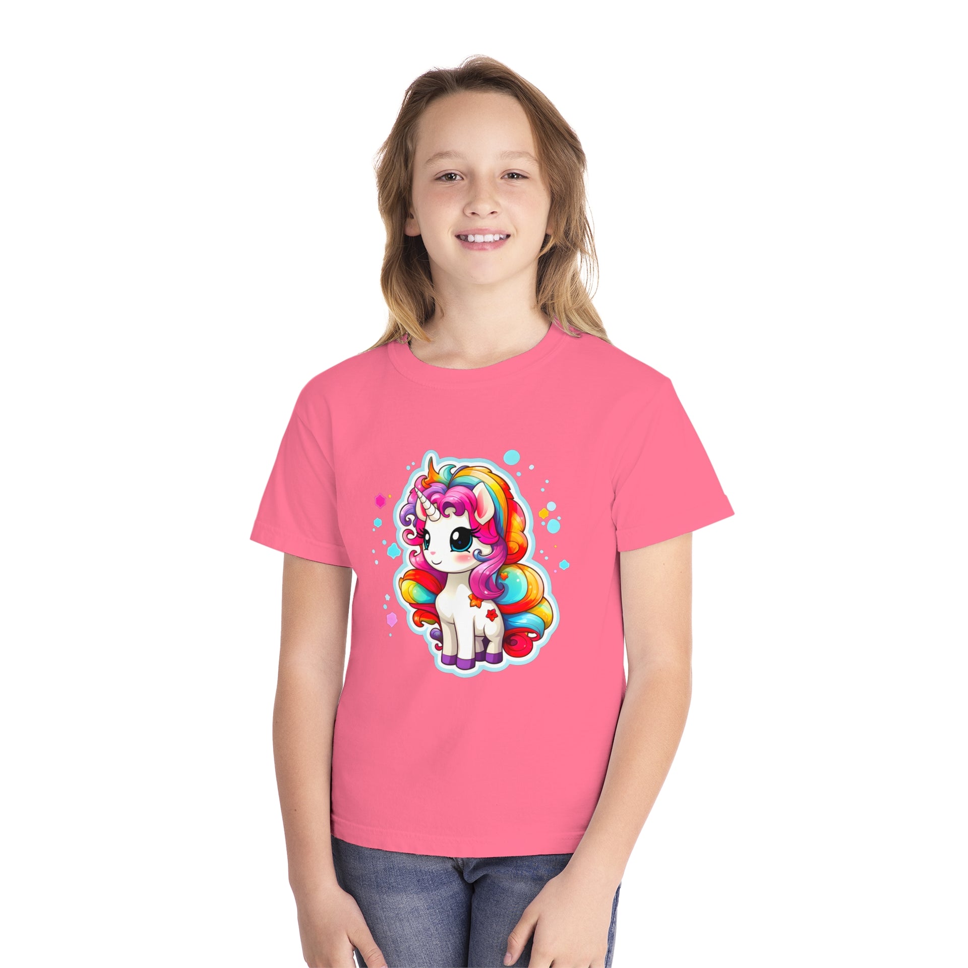 20.	Unleash Your Inner Magic: Rainbow Unicorn Art Youth Midweight Tee