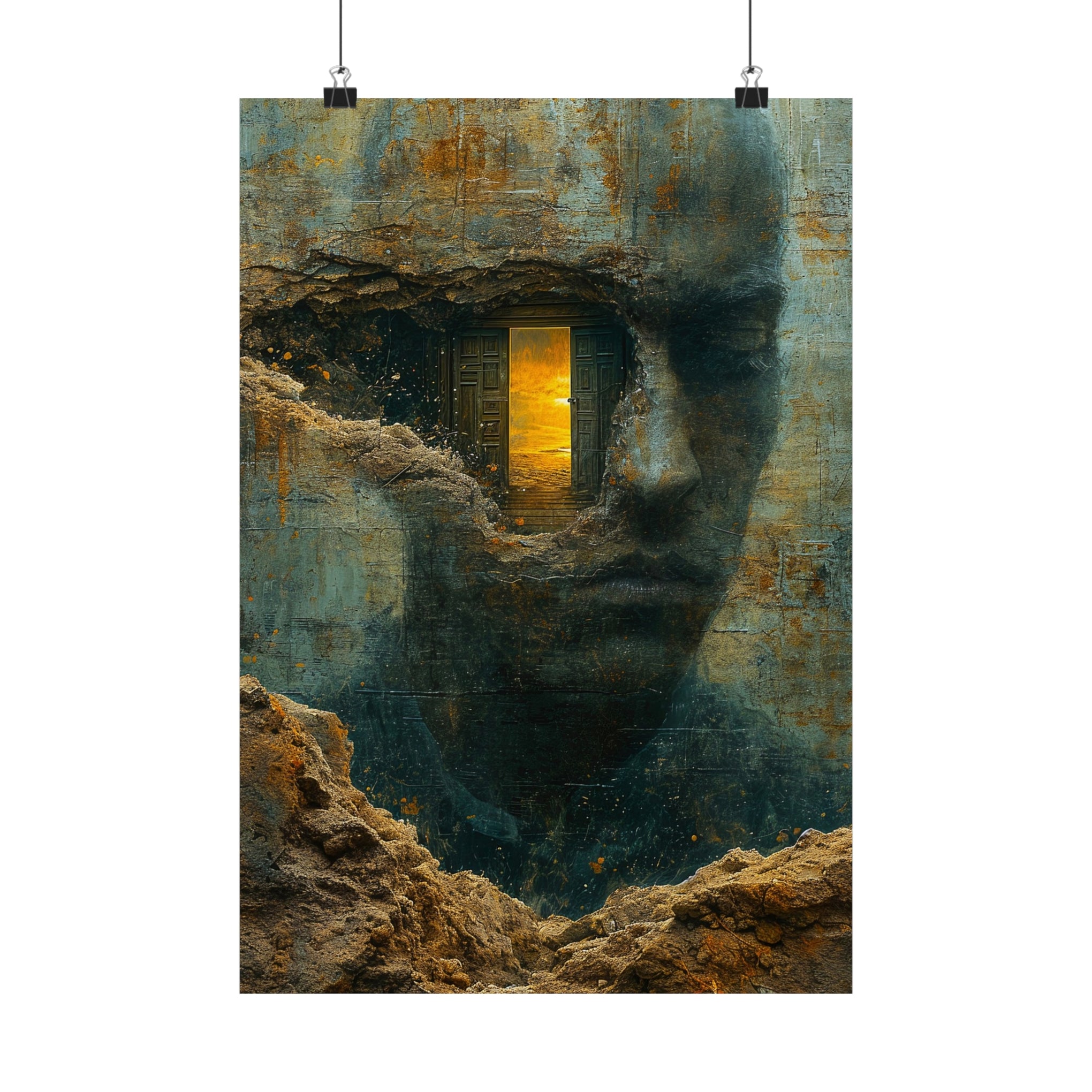 Portal to the Mind: Surrealistic Matte Vertical Poster