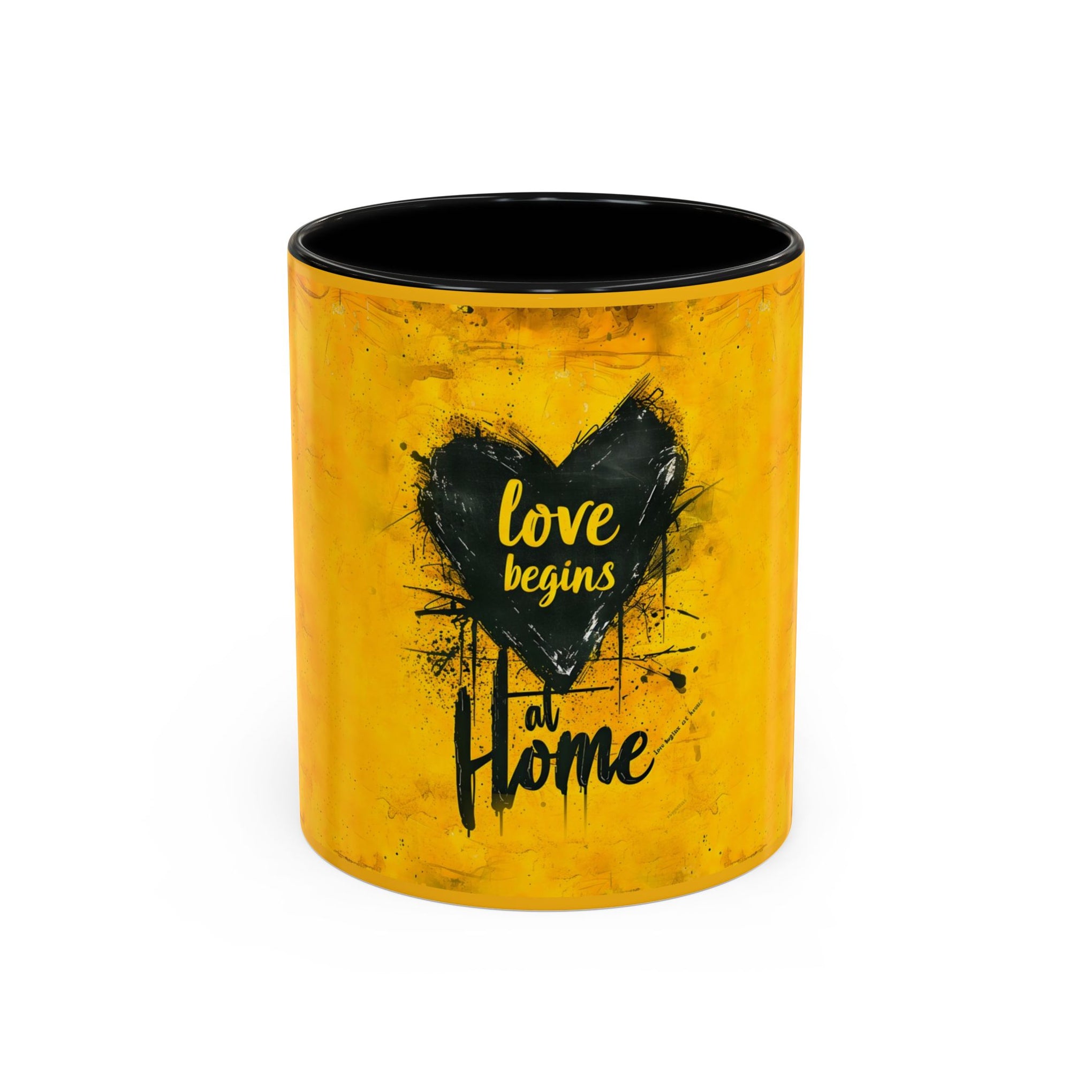 Brew Love at Home: "Love Begins at Home" Coffee Mug - Cultivate Joy with Every Sip (11, 15oz)