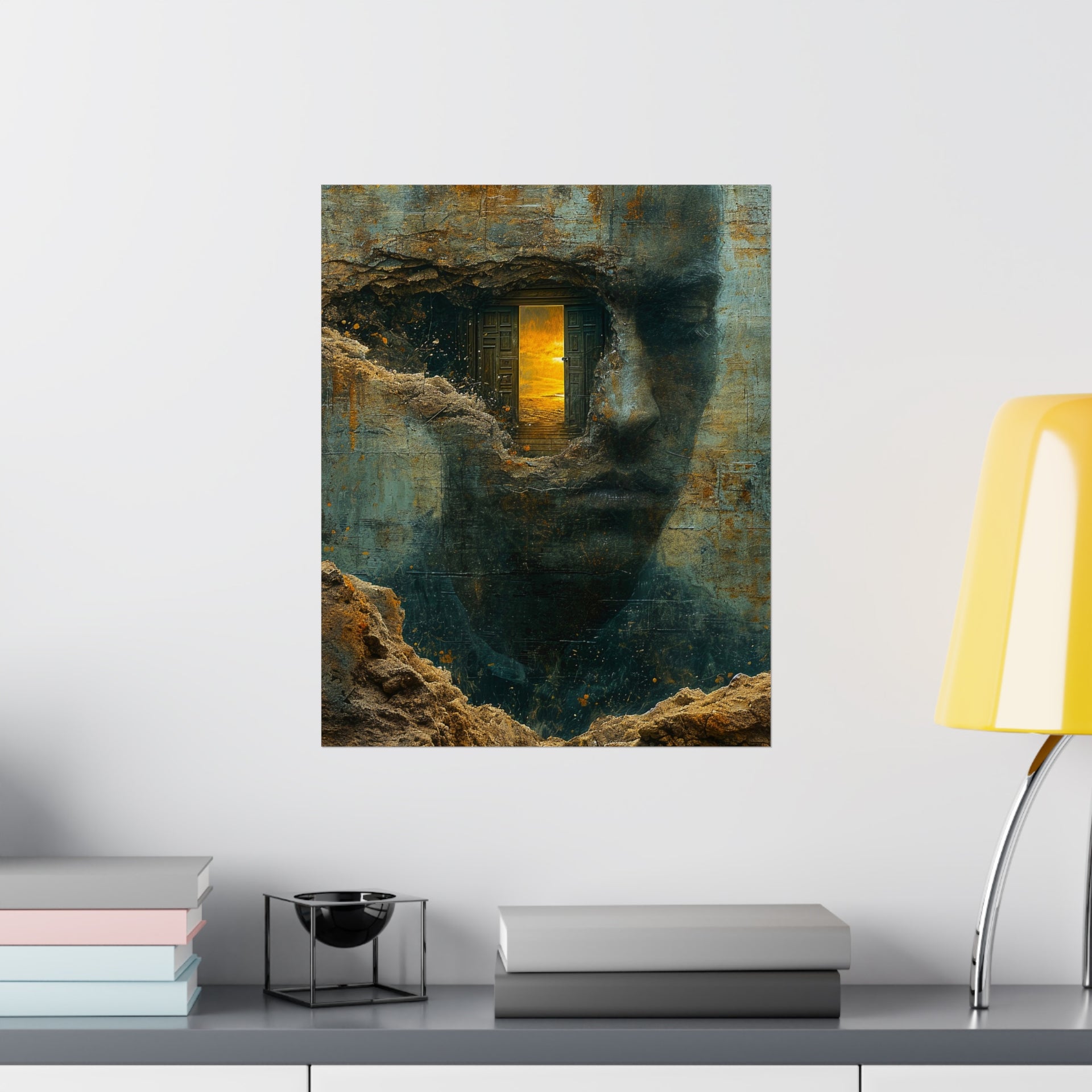 Portal to the Mind: Surrealistic Matte Vertical Poster