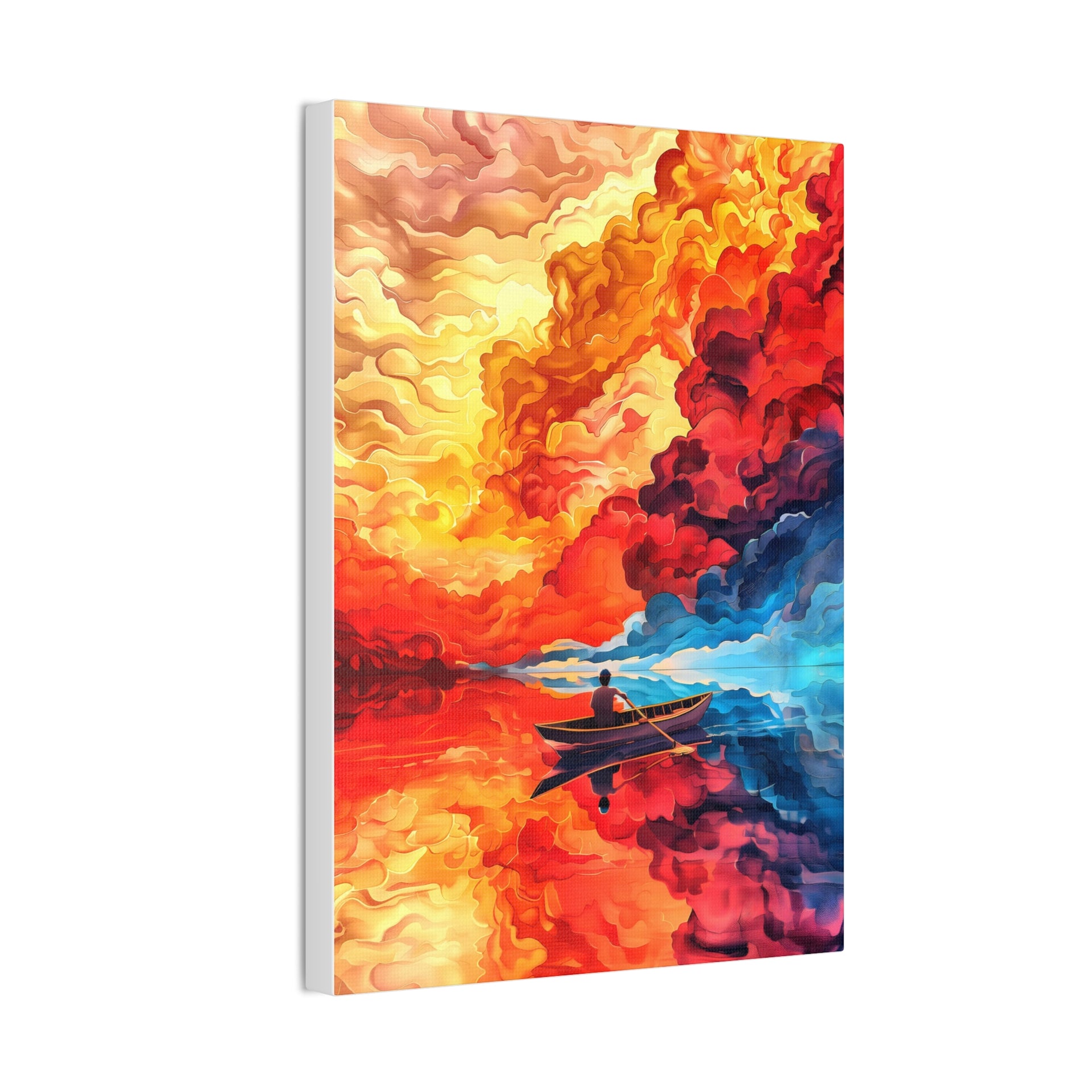 Voyage of Wonder: Mesmerizing Boat Journey Canvas Print Stretched, 0.75"