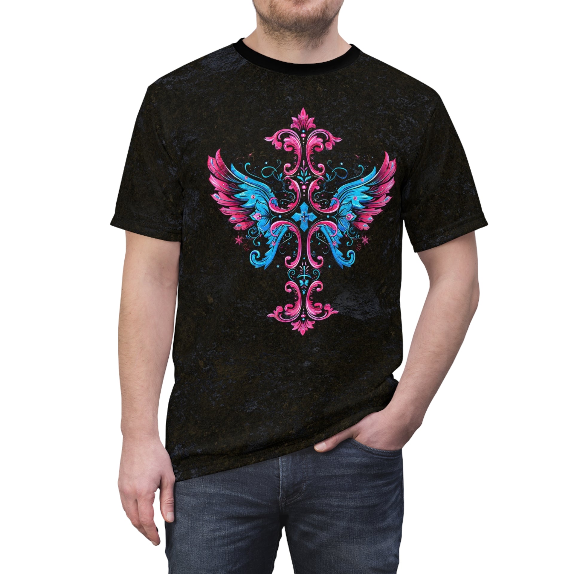 Ornate Enigma Tee - Unveiling Intricate Beauty Unisex Cut & Sew Tee (AOP)