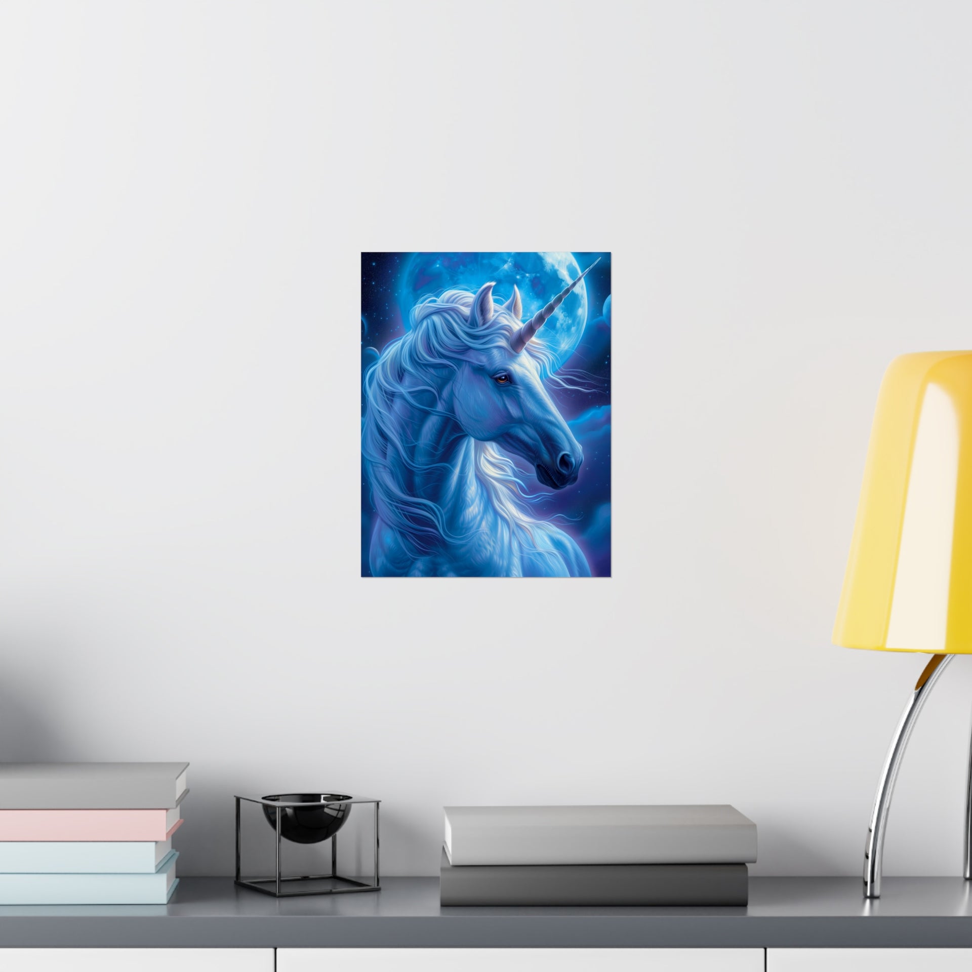 Supernatural Unicorn: Mystical Moonlight Matte Vertical Poster