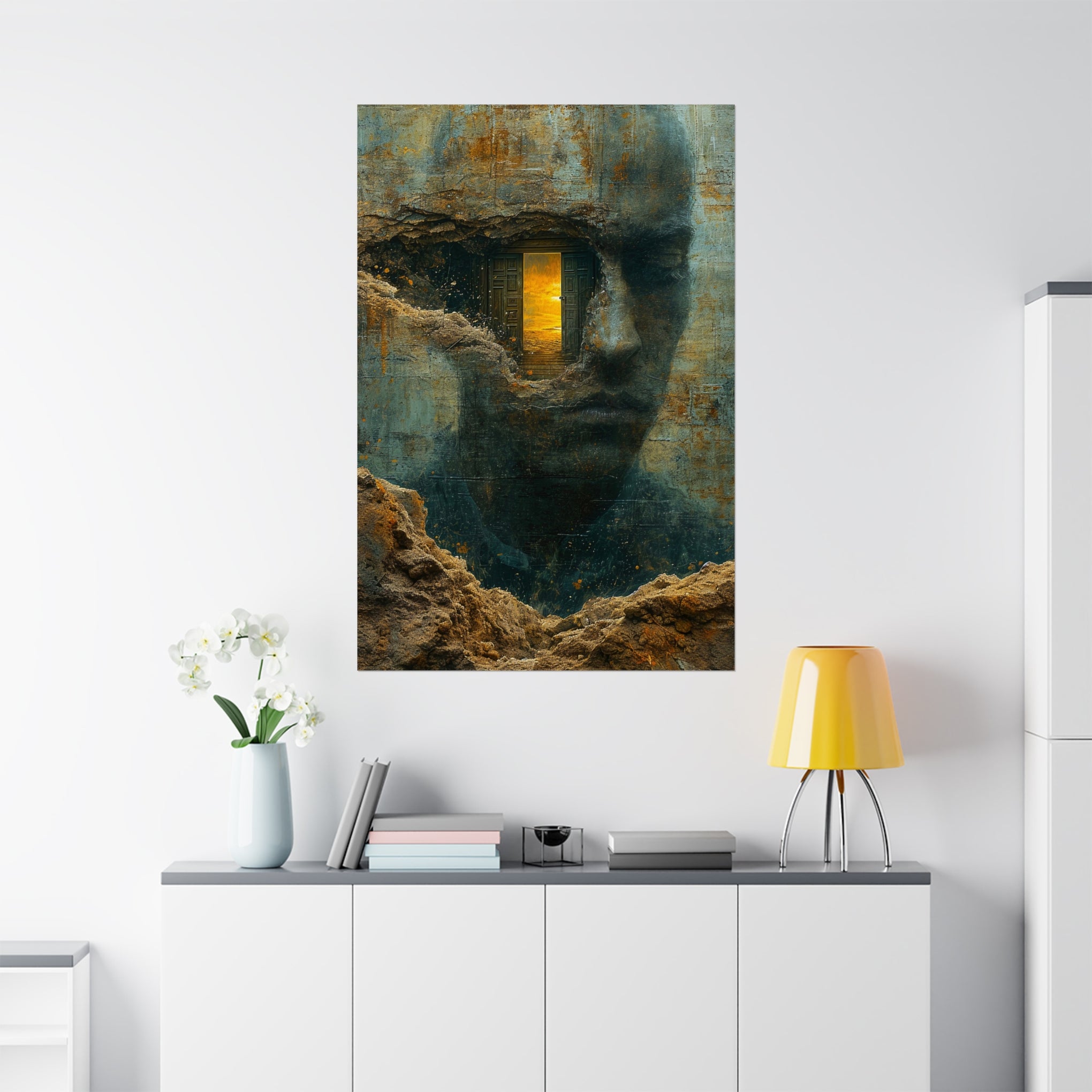 Portal to the Mind: Surrealistic Matte Vertical Poster