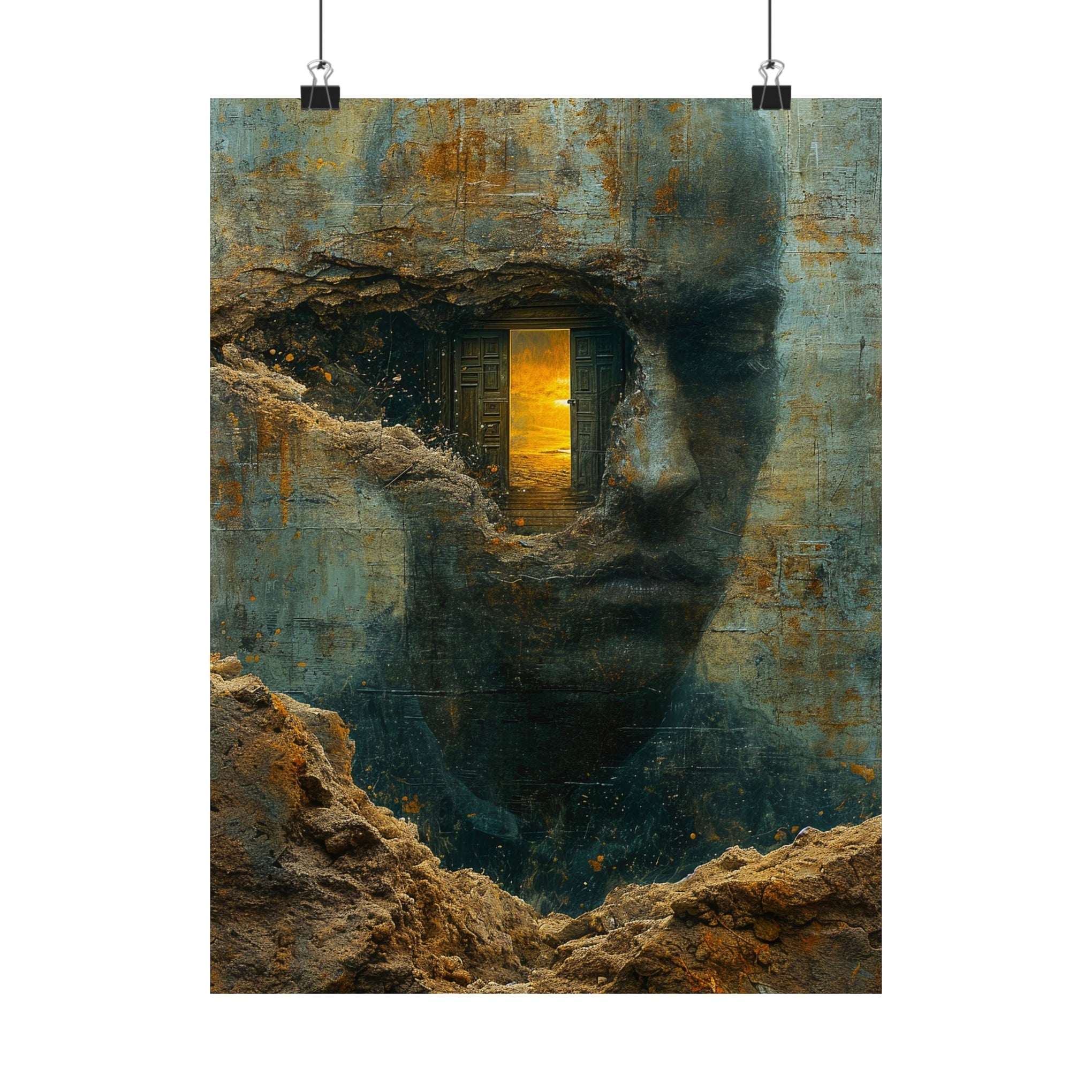 Portal to the Mind: Surrealistic Matte Vertical Poster