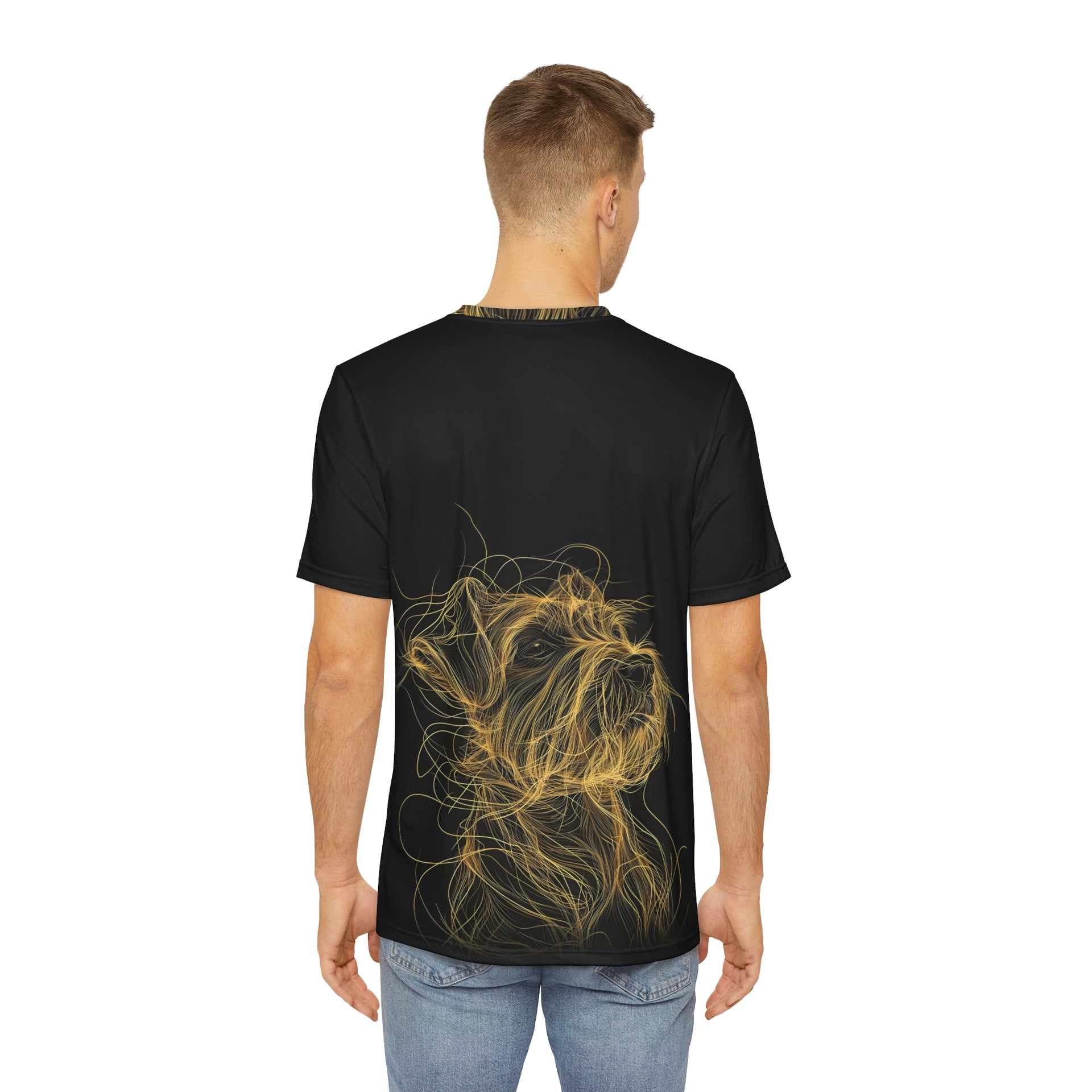 Uncage Your Inner Fashion Rebel: Unleash the Abstract Doodle in This Bold Tee | Men's Polyester Tee (AOP)