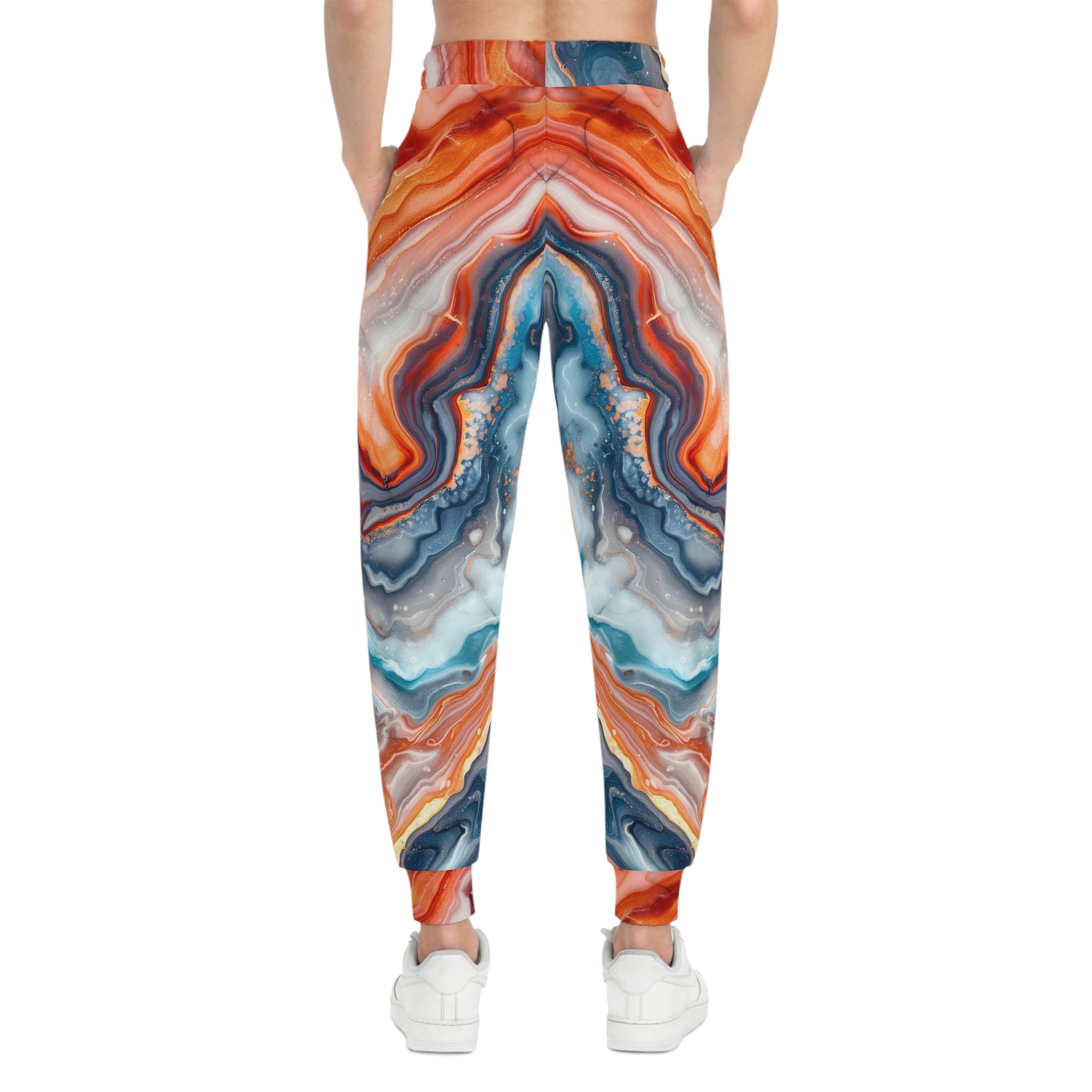 Unveil the Art Within: Run Through Impressionist Dreamscapes in These Marble Joggers | Athletic Joggers (AOP)