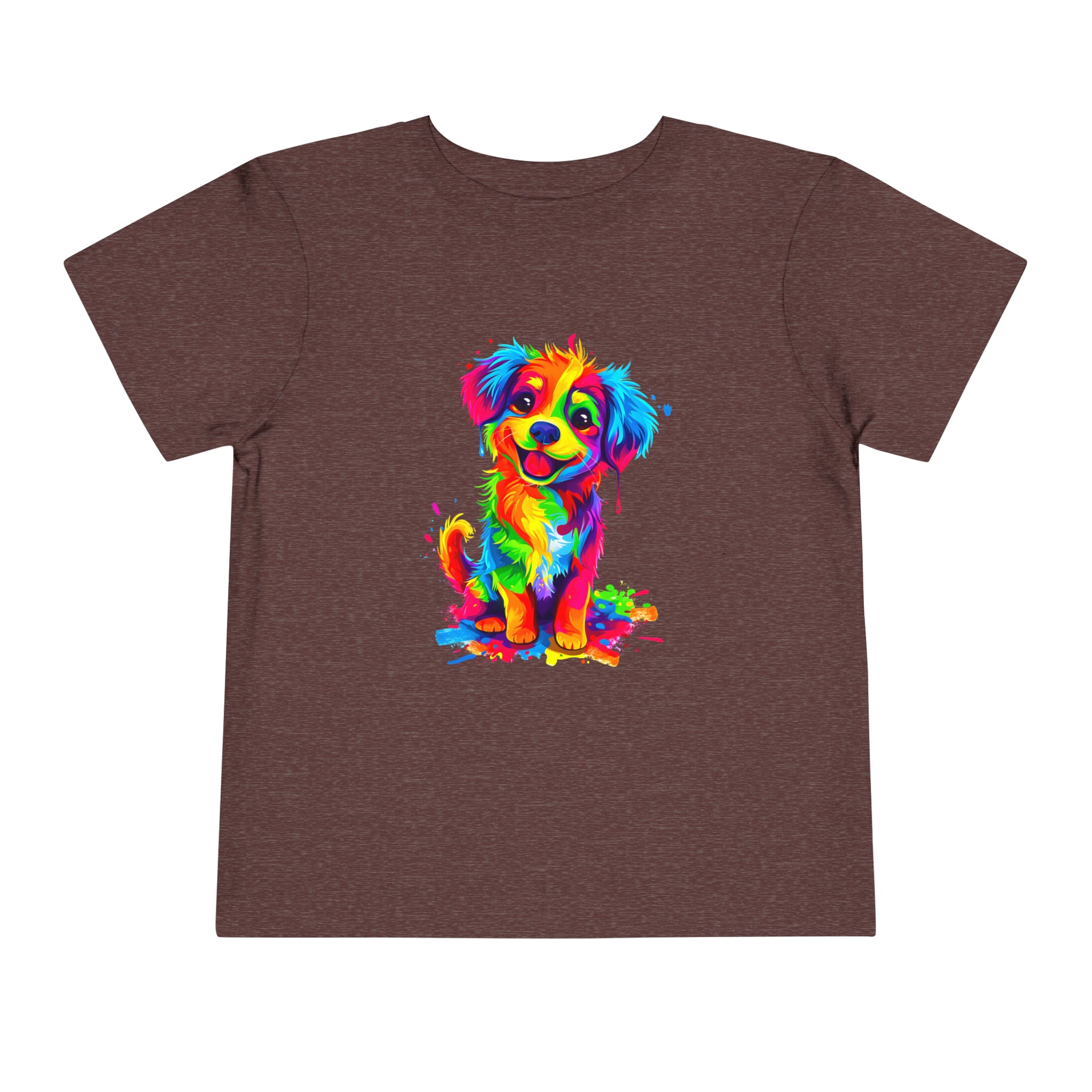 Rainbow Dreams: Disney-Inspired Happy Dog Cartoon | Toddler Short Sleeve Tee