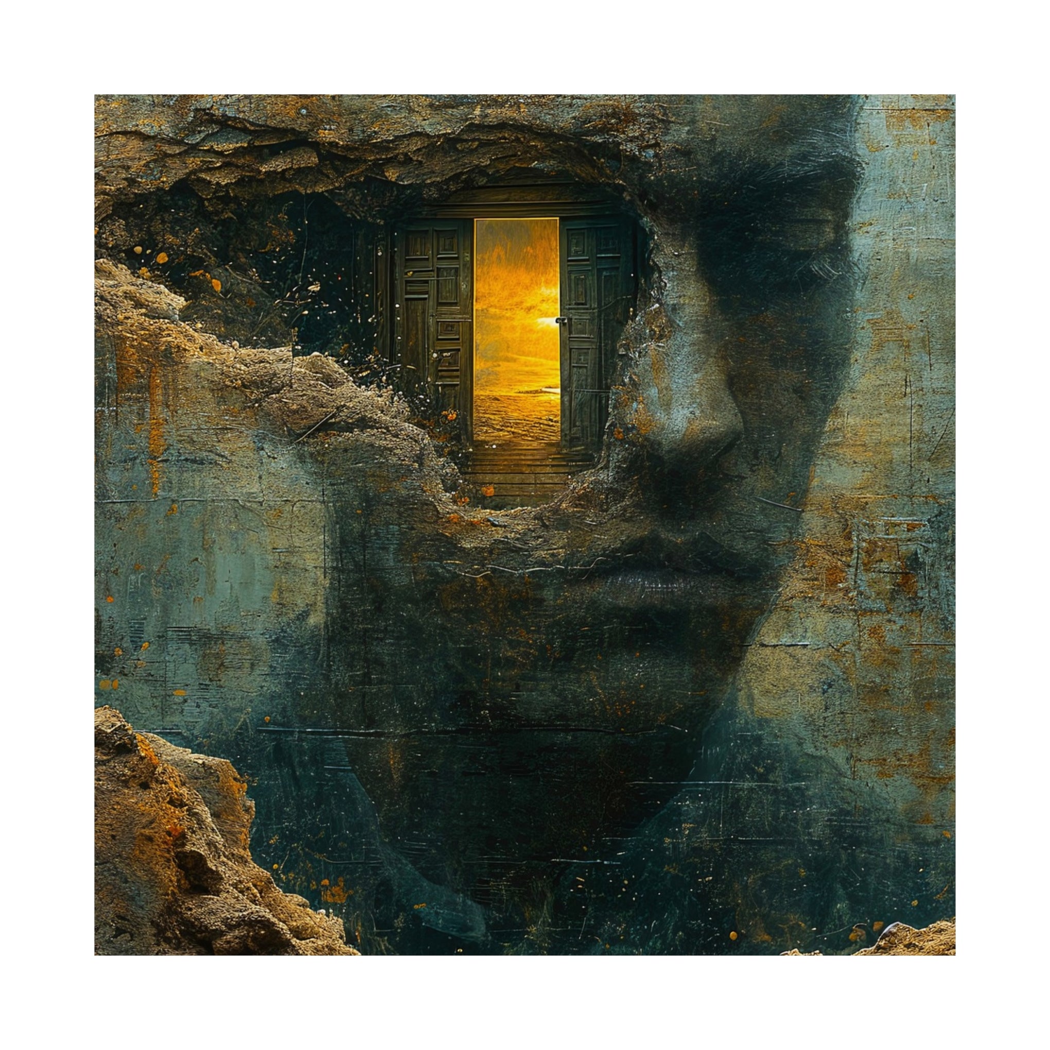 Portal to the Mind: Surrealistic Matte Vertical Poster