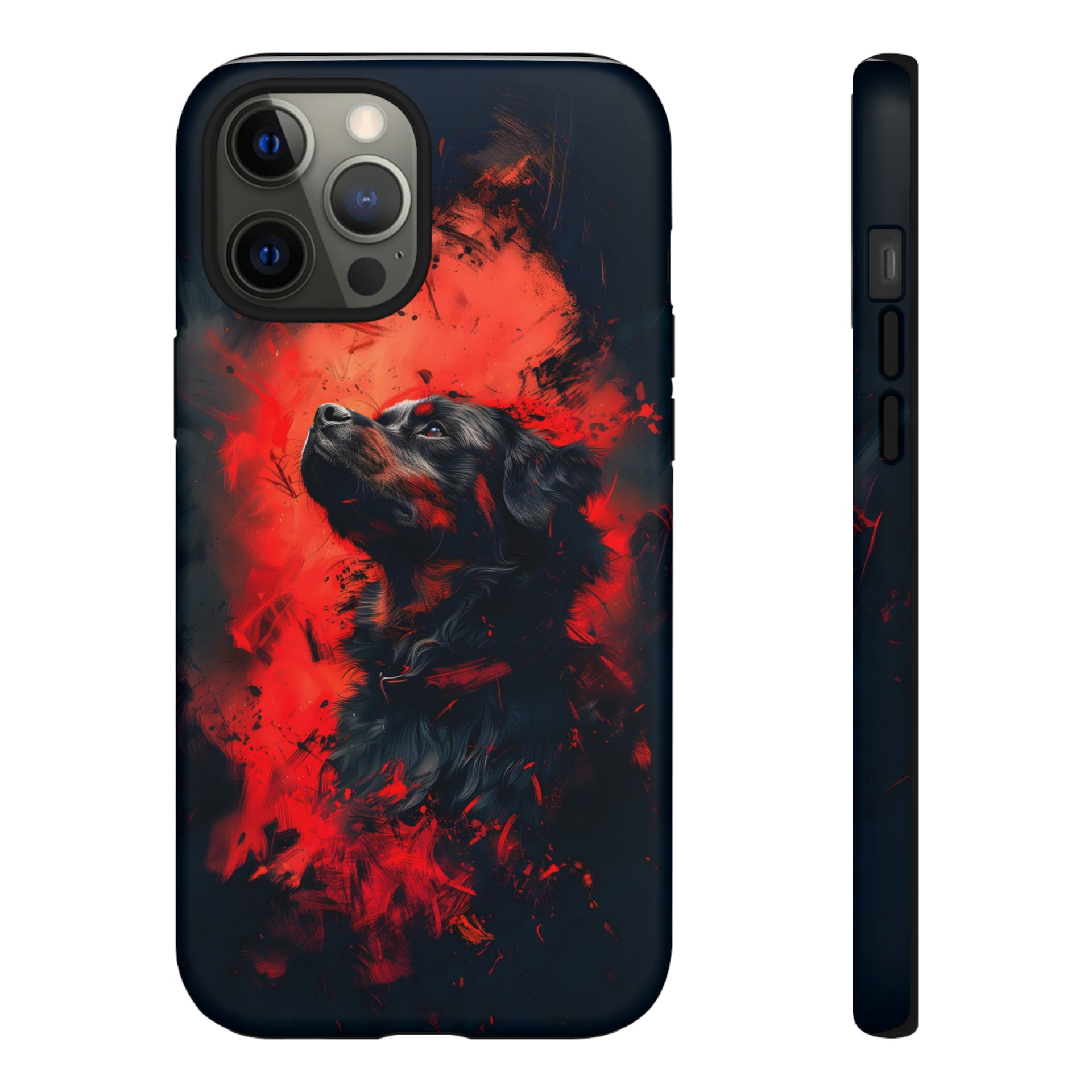 Unleash Your Device's Style with our Striking Black and Red Tough Phone Cases